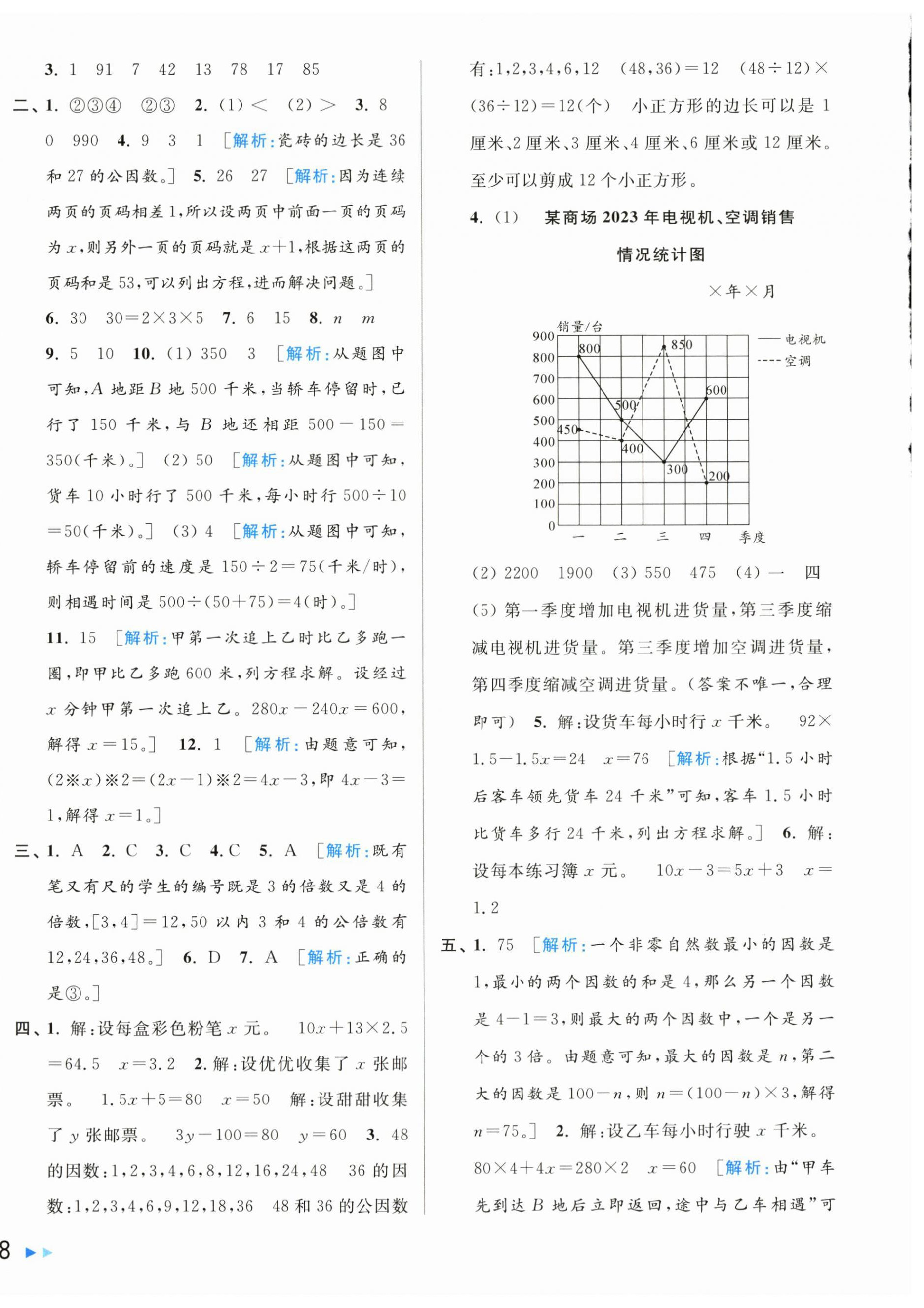 2024年亮點(diǎn)給力大試卷五年級(jí)數(shù)學(xué)下冊(cè)蘇教版 第8頁(yè)