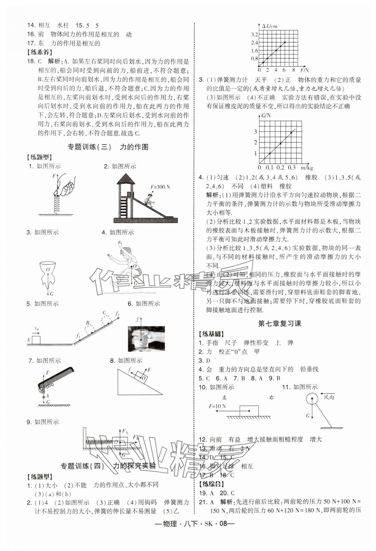 2025年經(jīng)綸學典課時作業(yè)八年級物理下冊蘇科版 參考答案第8頁