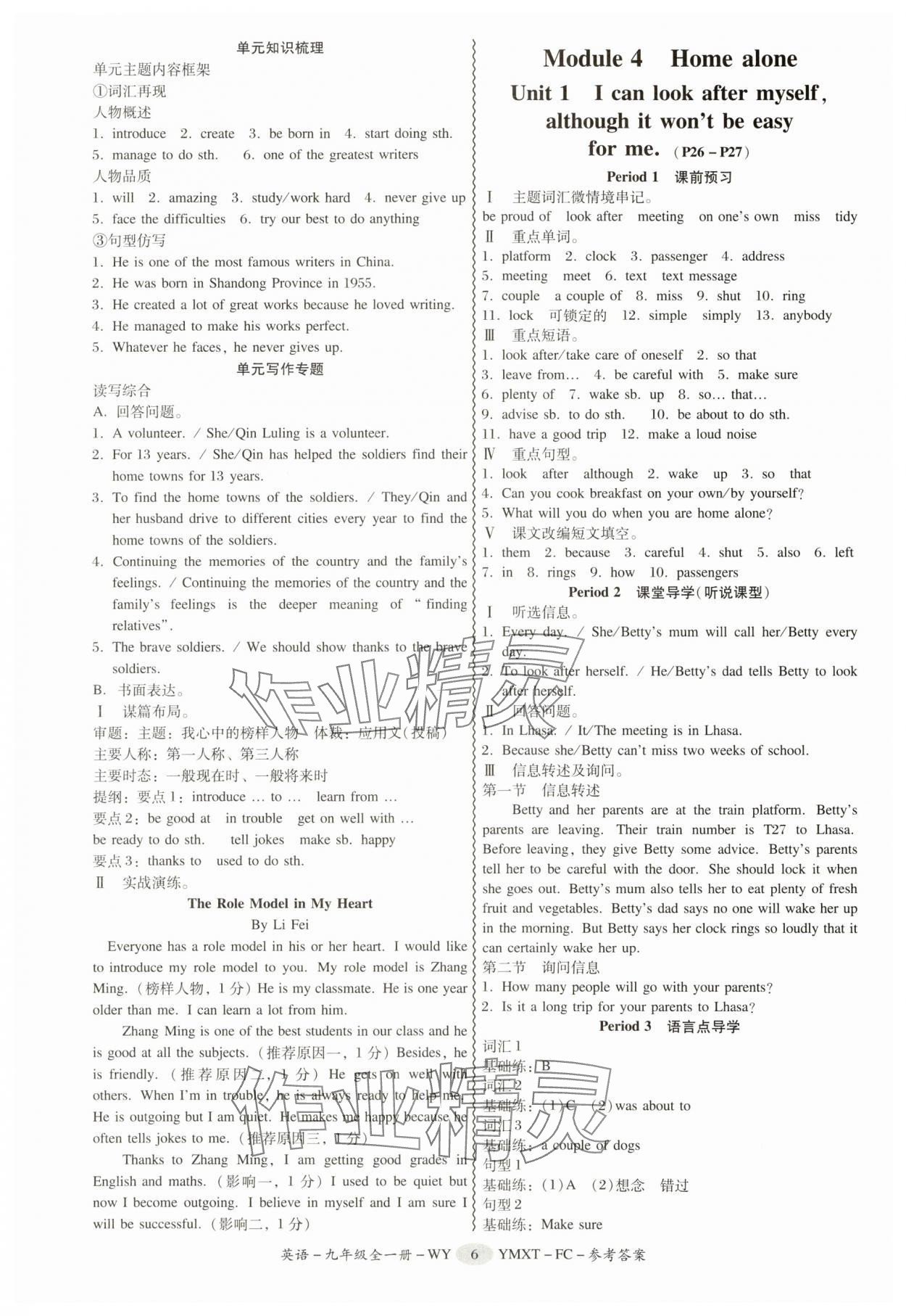 2025年分層導(dǎo)學(xué)案九年級(jí)英語(yǔ)全一冊(cè)外研版&nbsp;第6頁(yè)