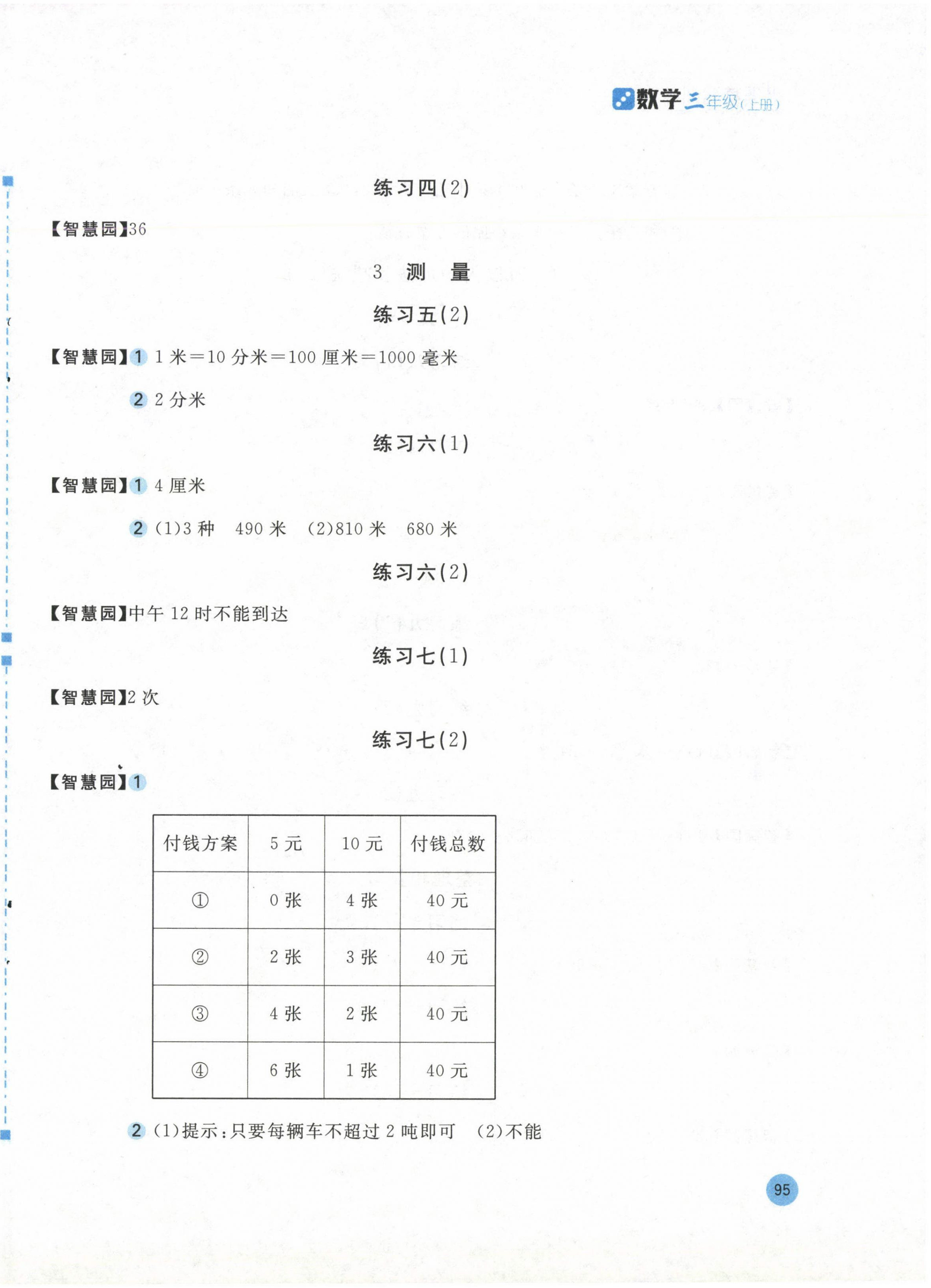 2024年新编基础训练三年级数学上册人教版 第2页