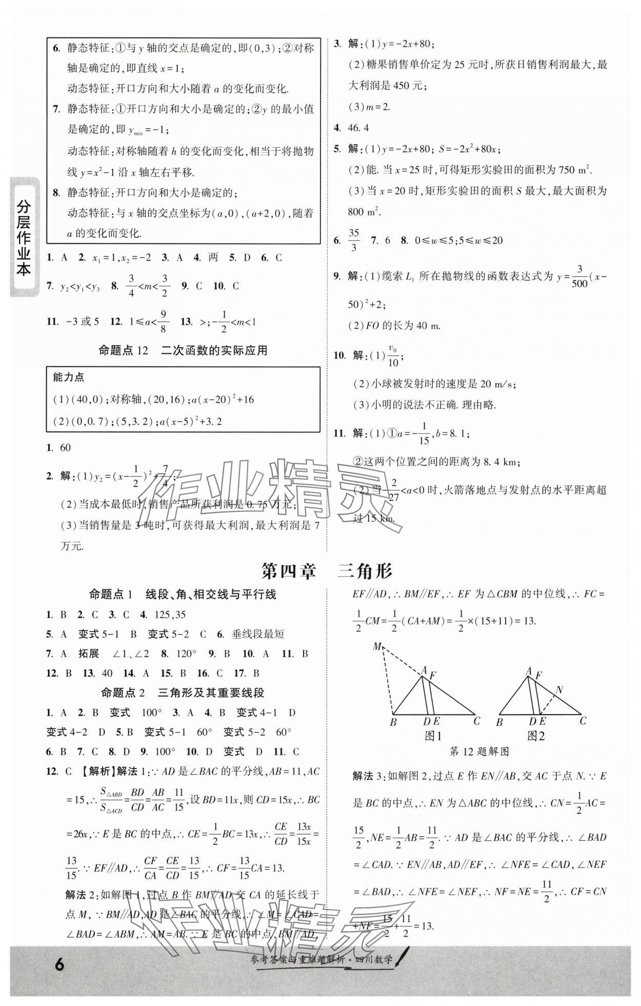 2025年一战成名新中考数学四川专版&nbsp;参考答案第5页