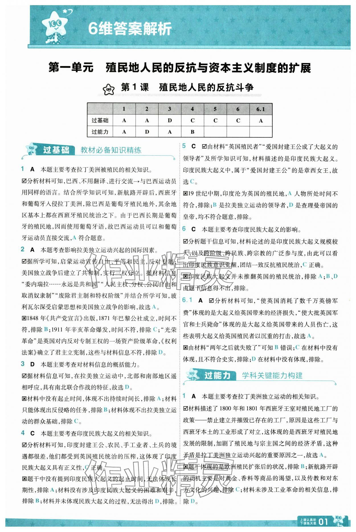 2025年一遍過九年級(jí)歷史下冊(cè)人教版 第1頁