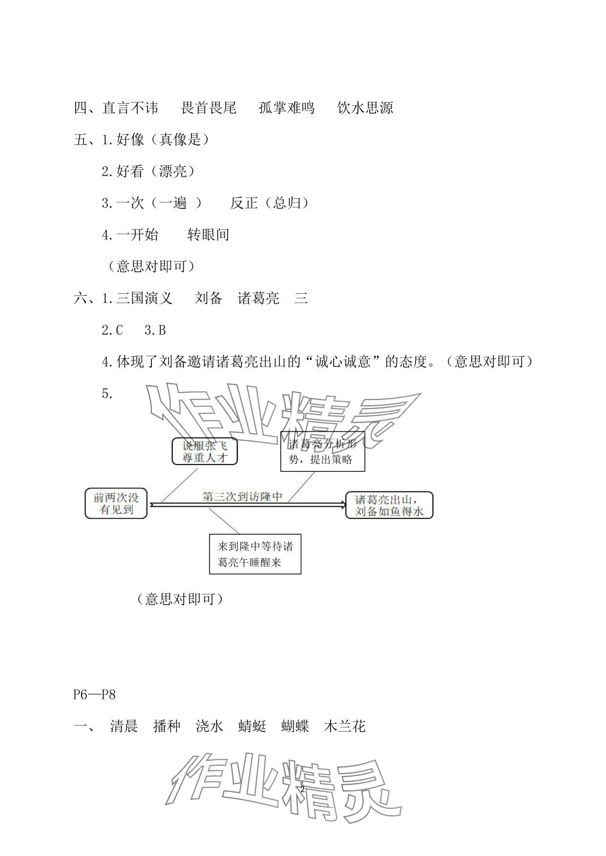 2025年暑假作業(yè)安徽少年兒童出版社五年級(jí)語(yǔ)文人教版 參考答案第2頁(yè)
