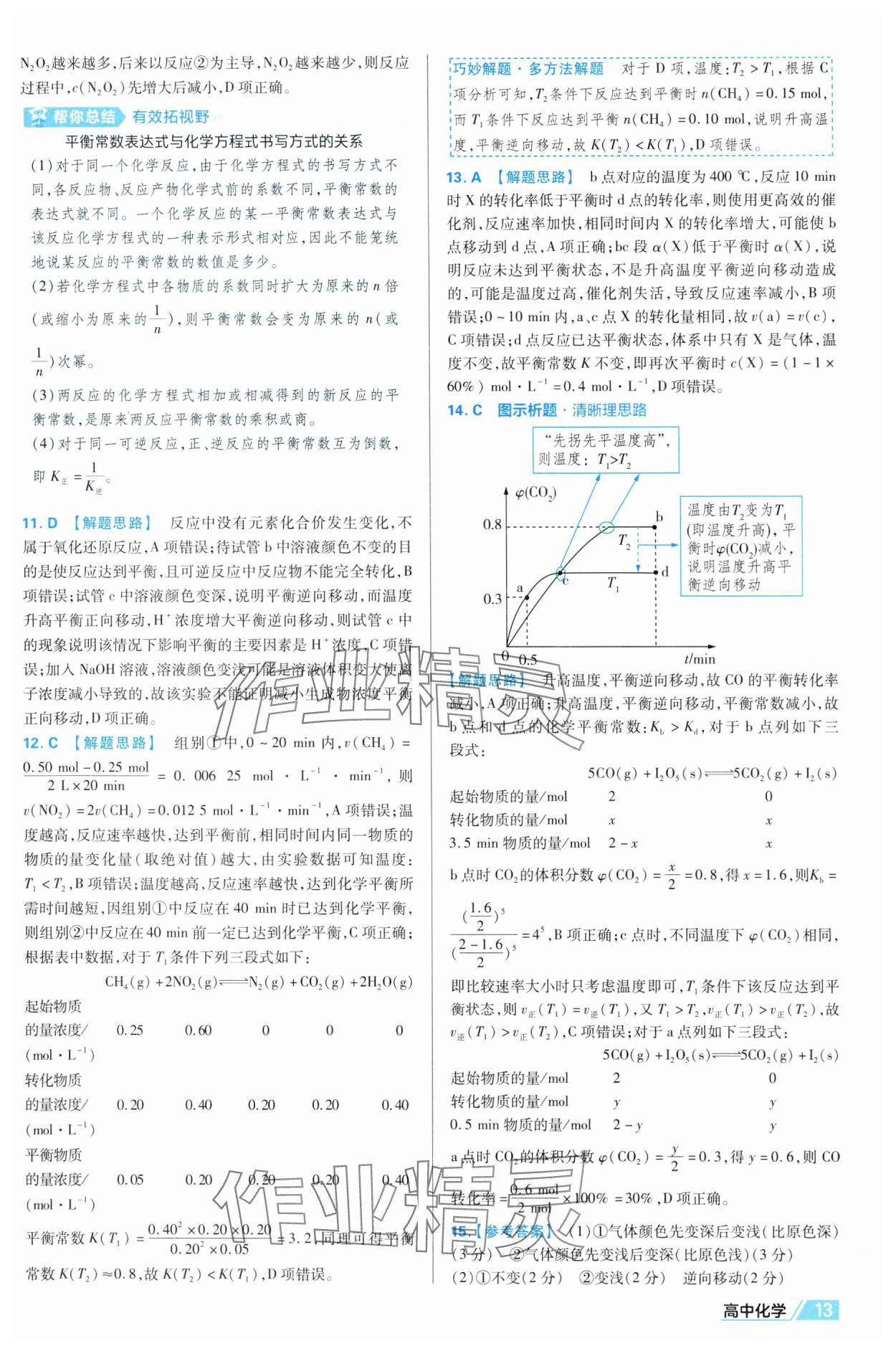 2025年金考卷名師名題單元雙測卷高中化學選擇性必修1人教版 第13頁