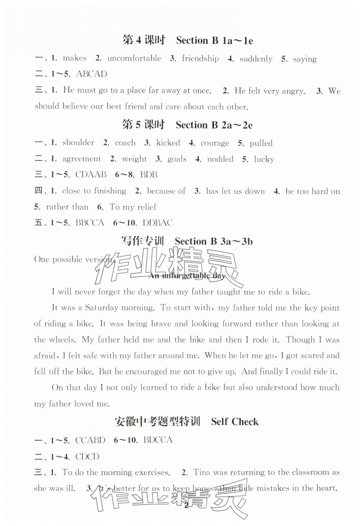 2025年通城学典课时作业本九年级英语下册人教版安徽专版 第2页