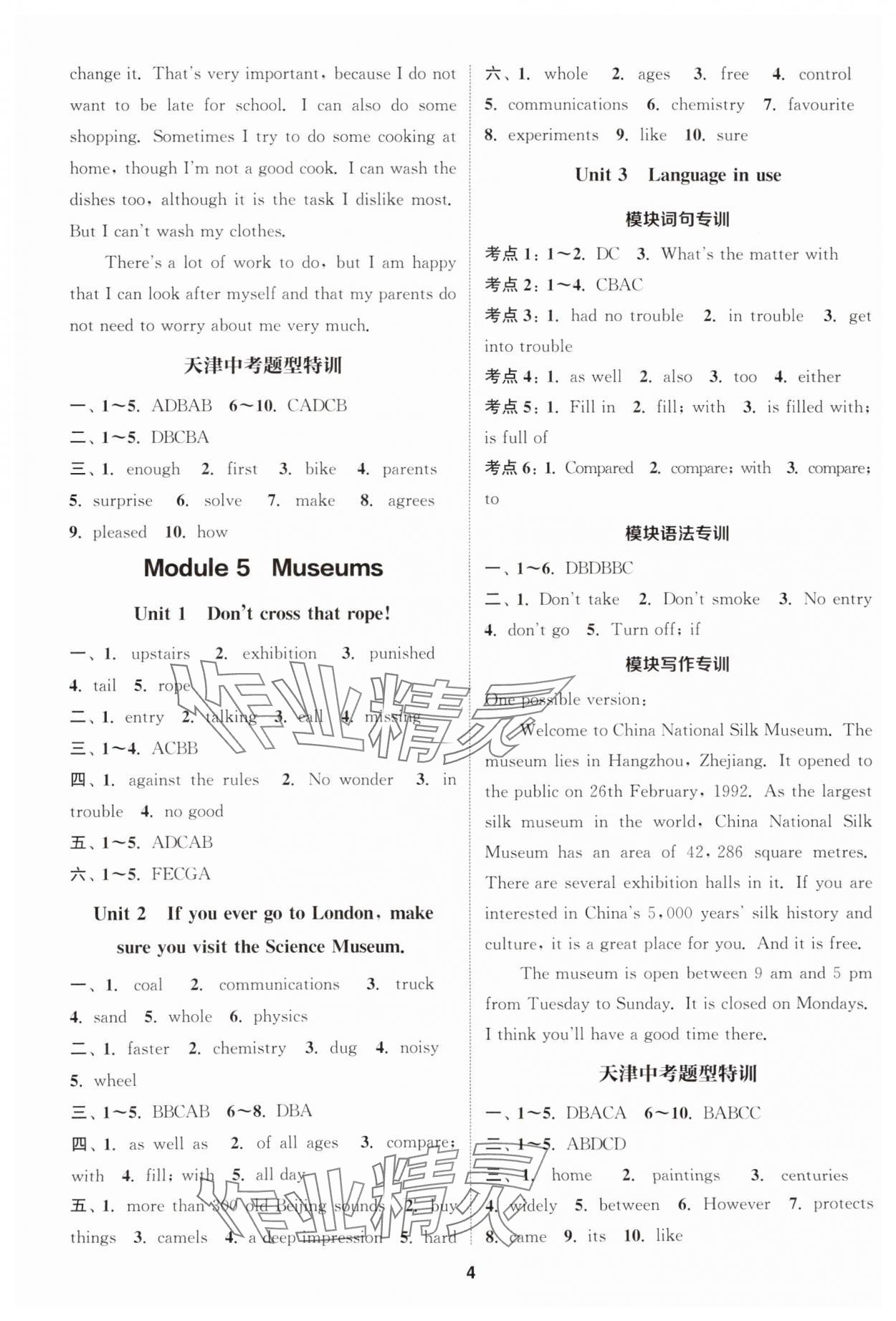 2025年通城學(xué)典課時(shí)作業(yè)本九年級(jí)英語上冊(cè)外研版天津?qū)０?nbsp;第4頁