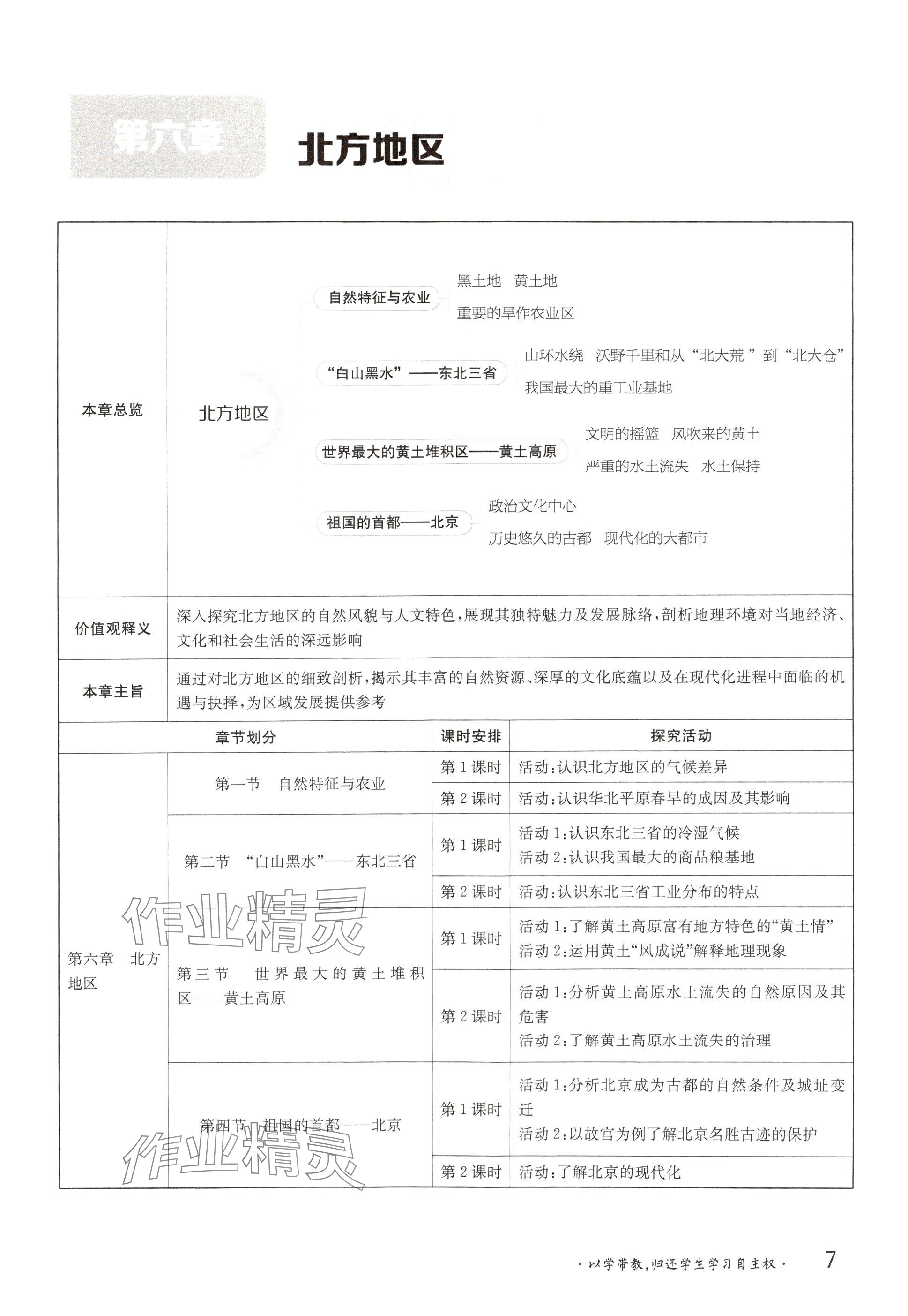 2025年金太陽導學案八年級地理下冊人教版 參考答案第7頁