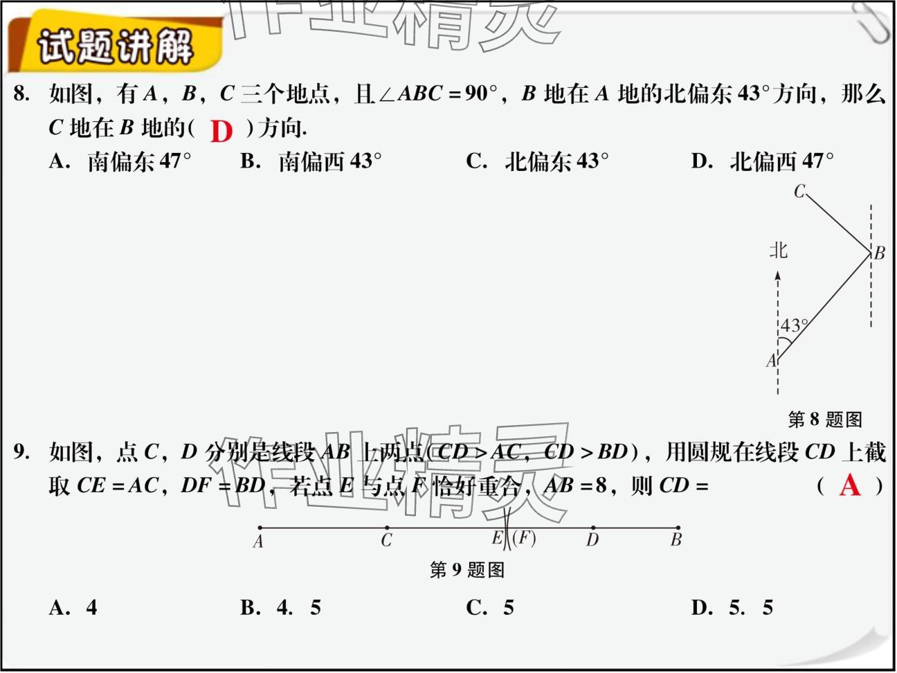 2024年復(fù)習(xí)直通車期末復(fù)習(xí)與假期作業(yè)七年級數(shù)學(xué)北師大版 參考答案第21頁