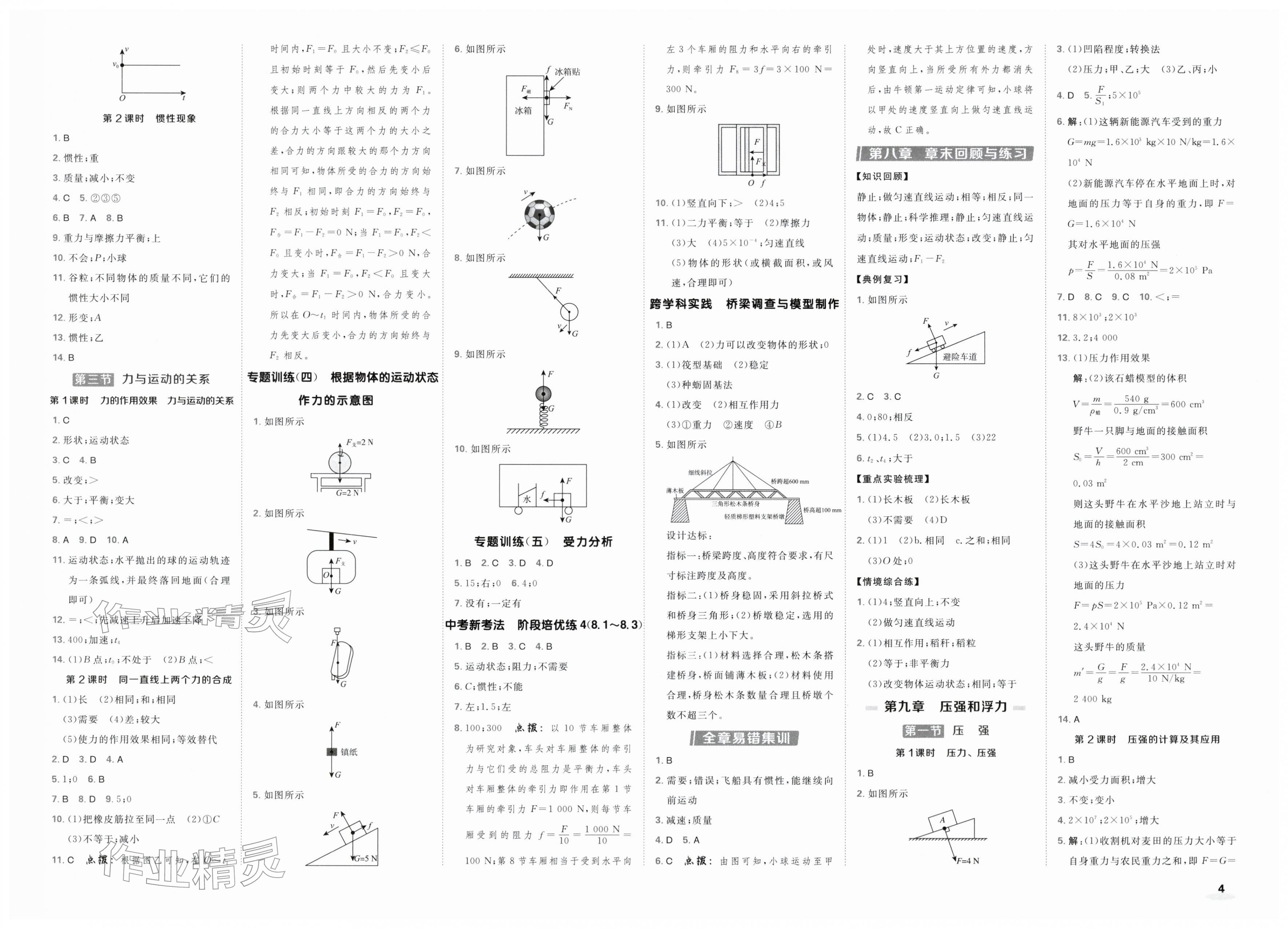 2026年点拨训练八年级物理下册苏科版&nbsp;第4页