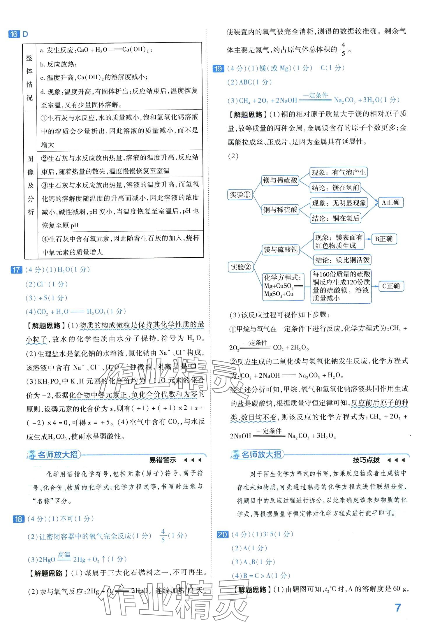 2024年金考卷中考試卷匯編45套化學 第9頁