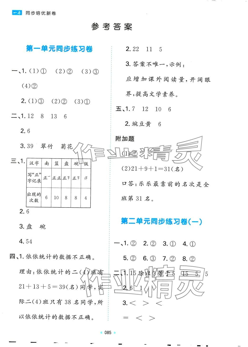 2024年一本同步培優新卷二年級數學下冊人教版 第1頁