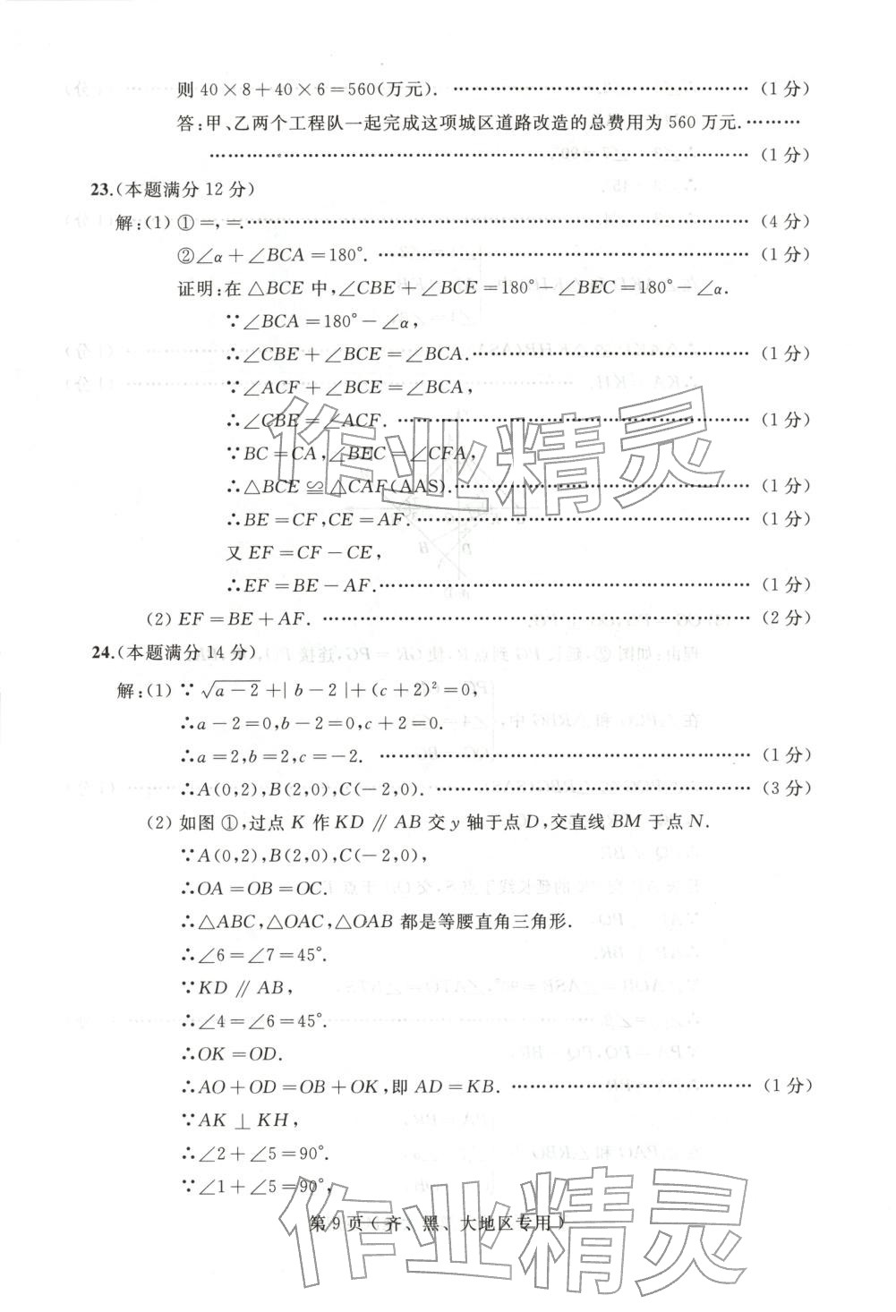 2025年试题优化龙江期末八年级数学上册人教版黑龙江专版&nbsp;第9页