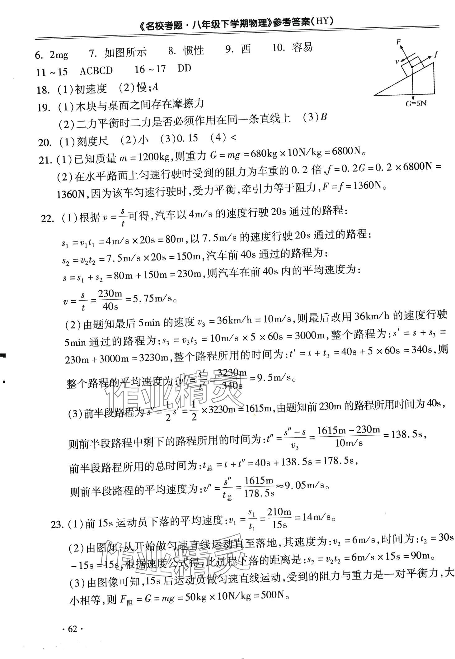 2024年名?？碱}八年級物理下冊滬粵版 第2頁