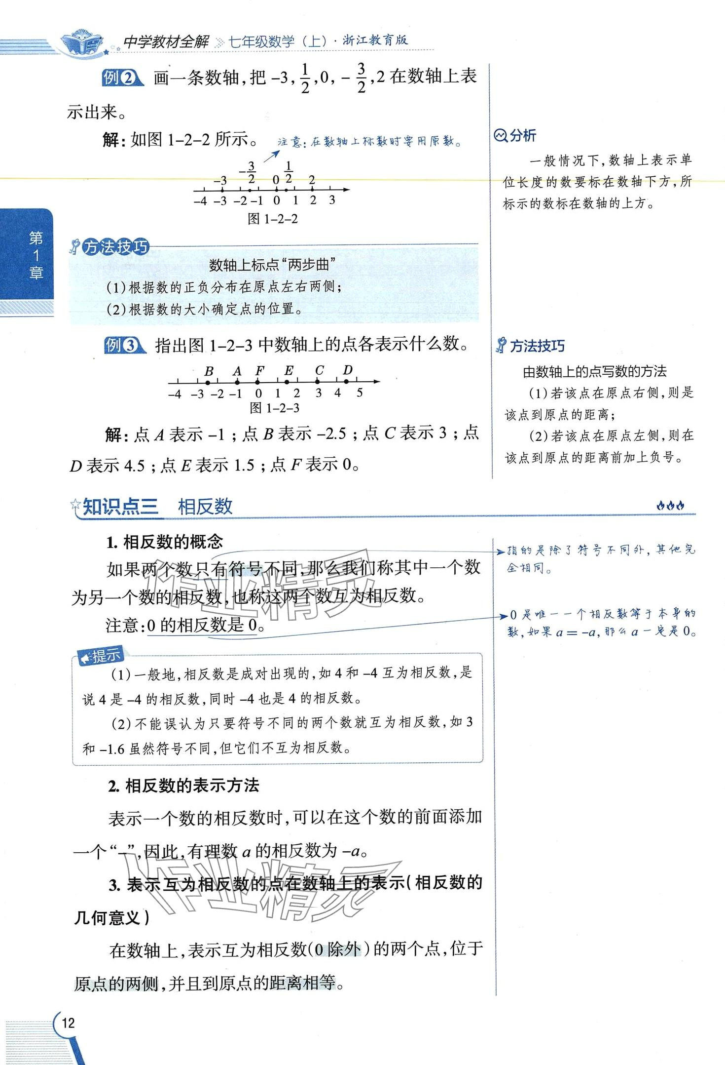 2024年教材課本七年級數(shù)學(xué)上冊浙教版 第12頁