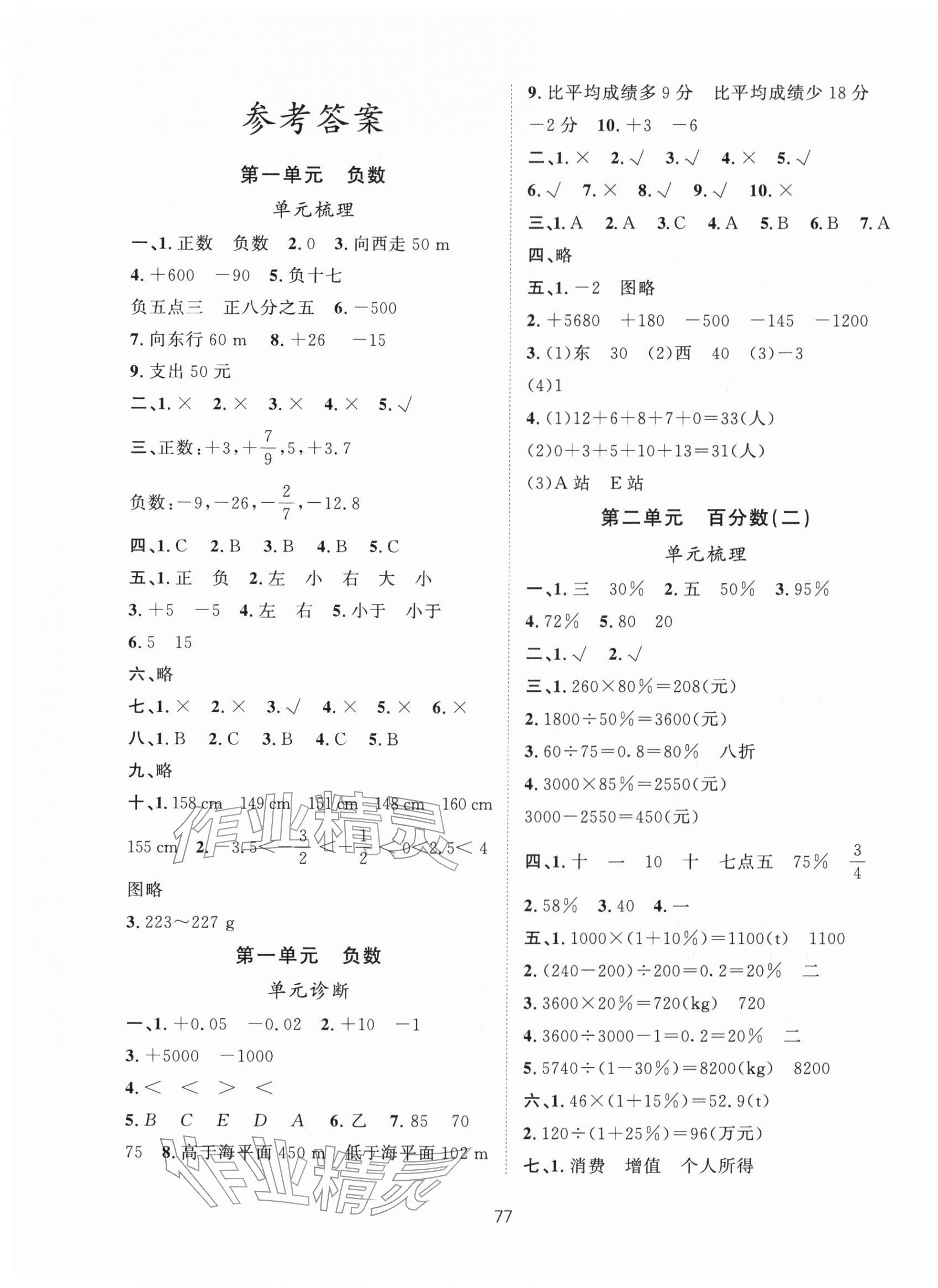 2026年新课标单元测试卷六年级数学下册人教版&nbsp;第1页