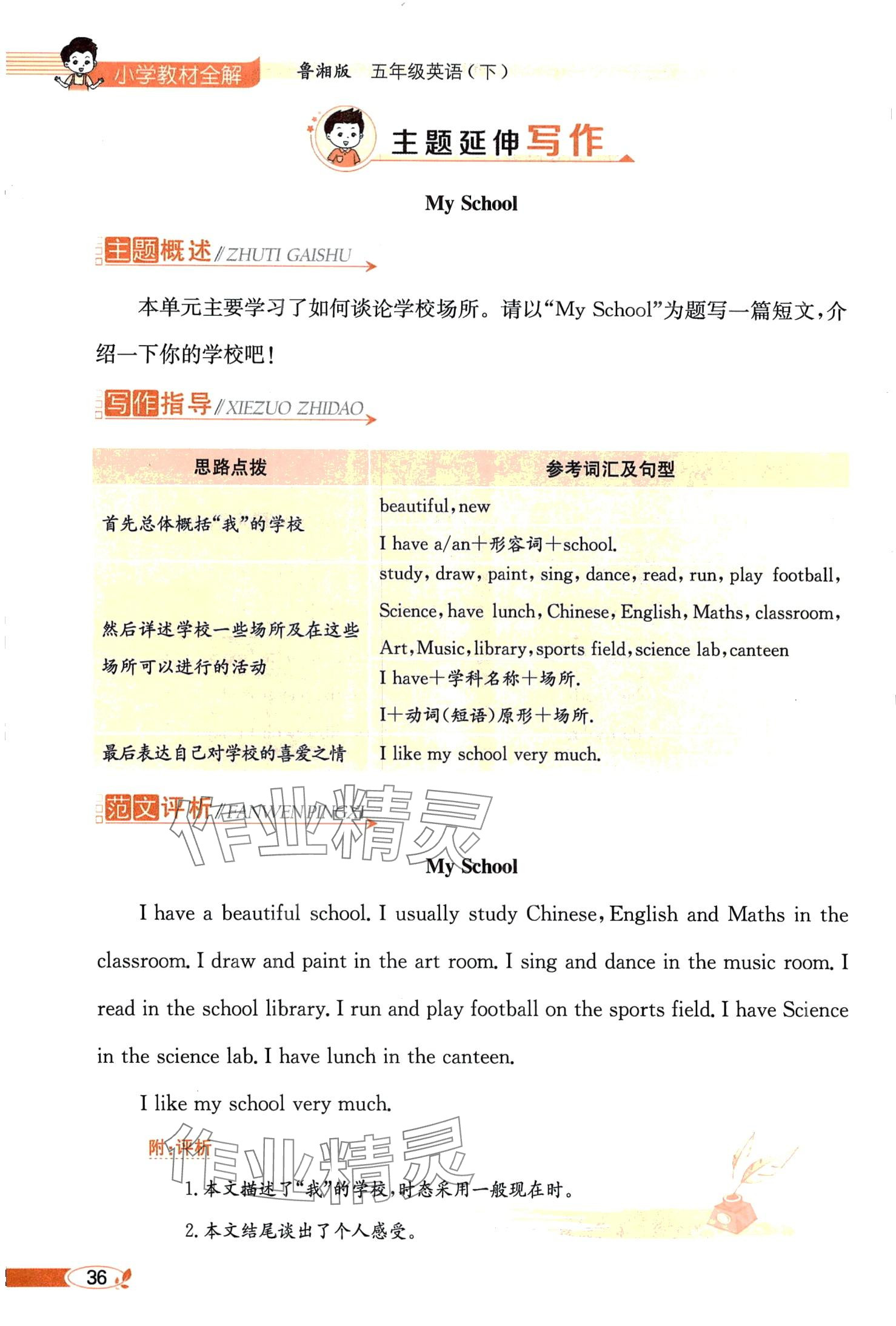 2024年教材課本五年級英語下冊湘魯教版 第36頁