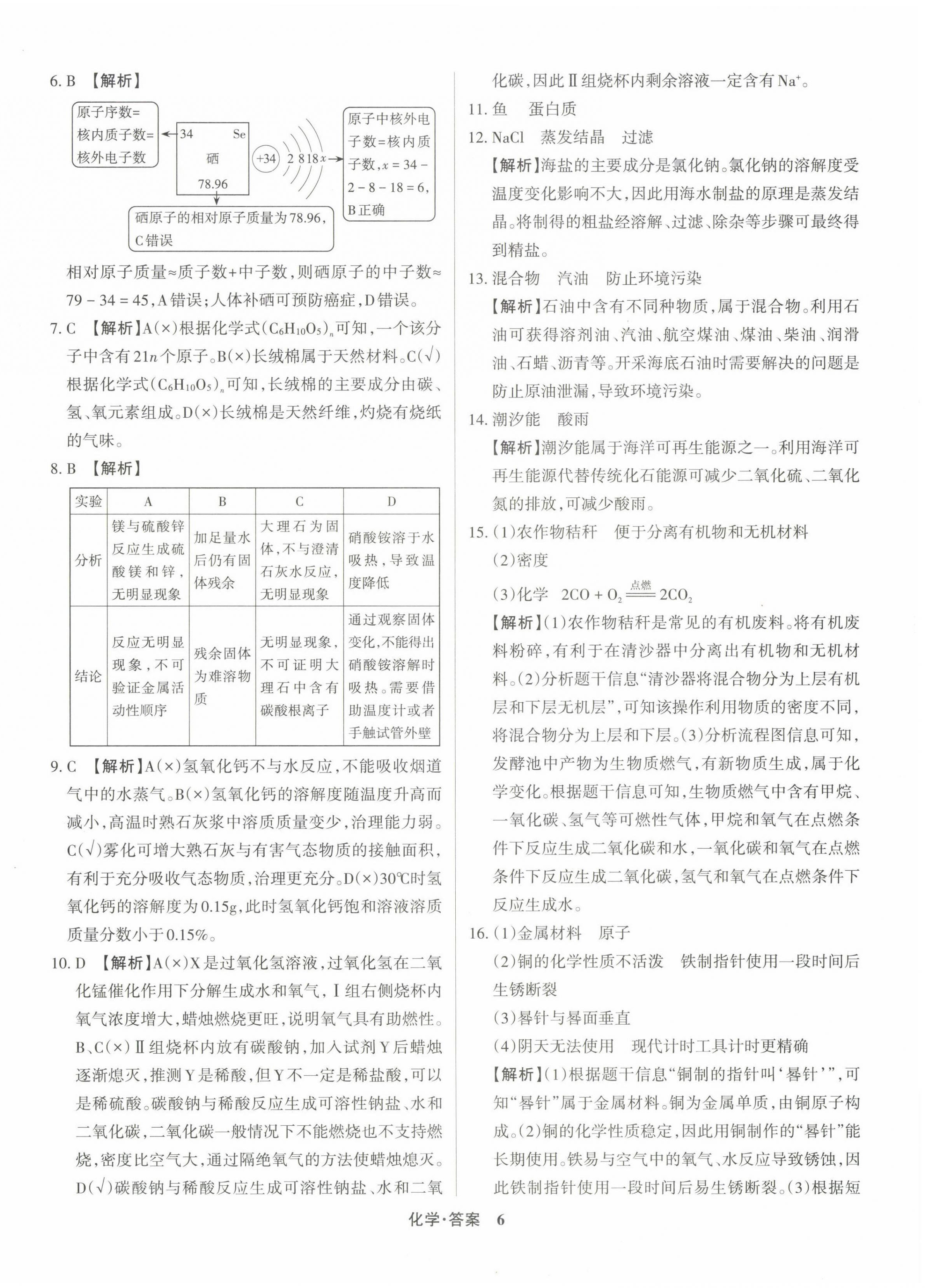 2024年中考360化学山西专版 第6页