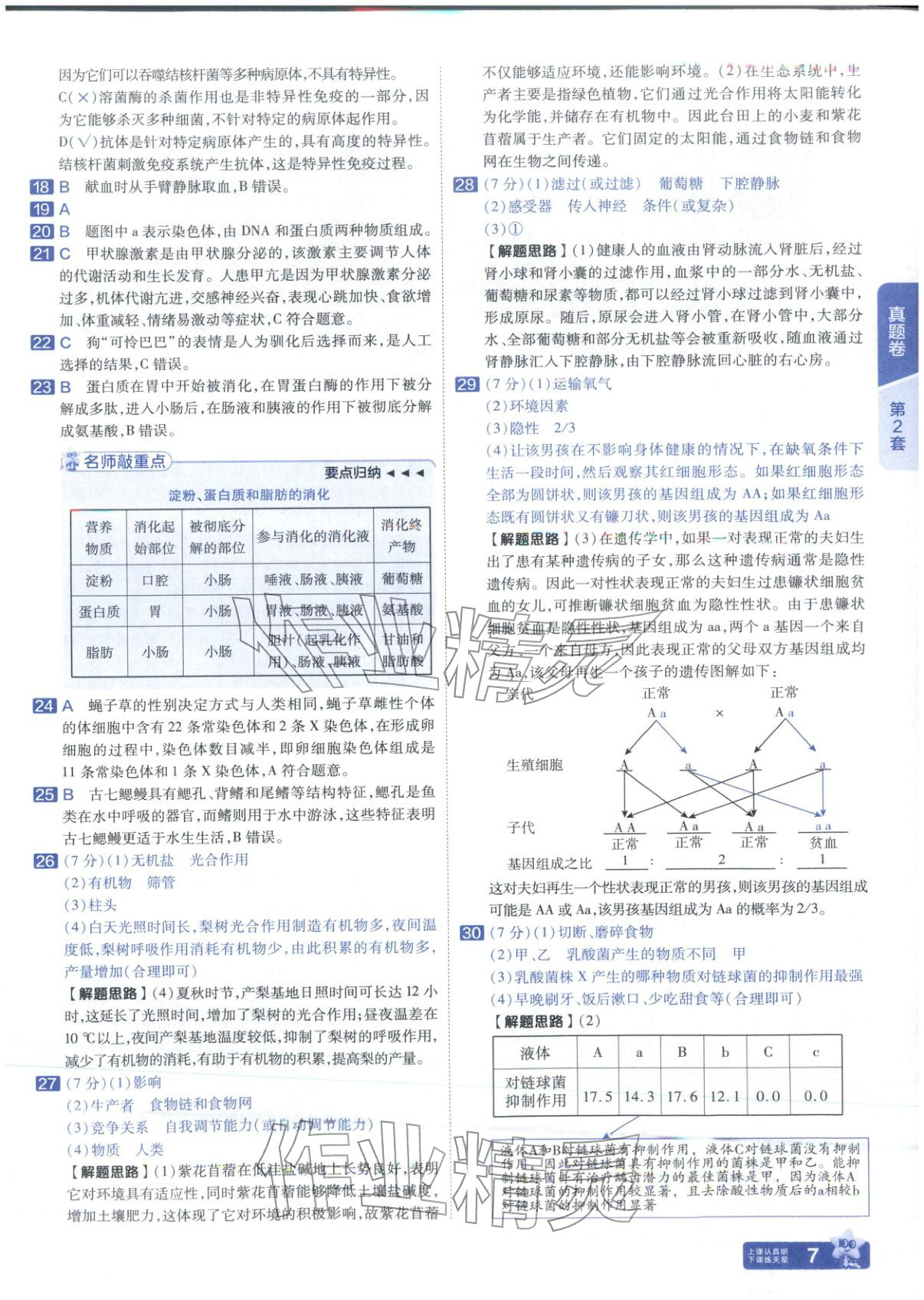 2026年金考卷中考45套汇编生物河北专版 第6页