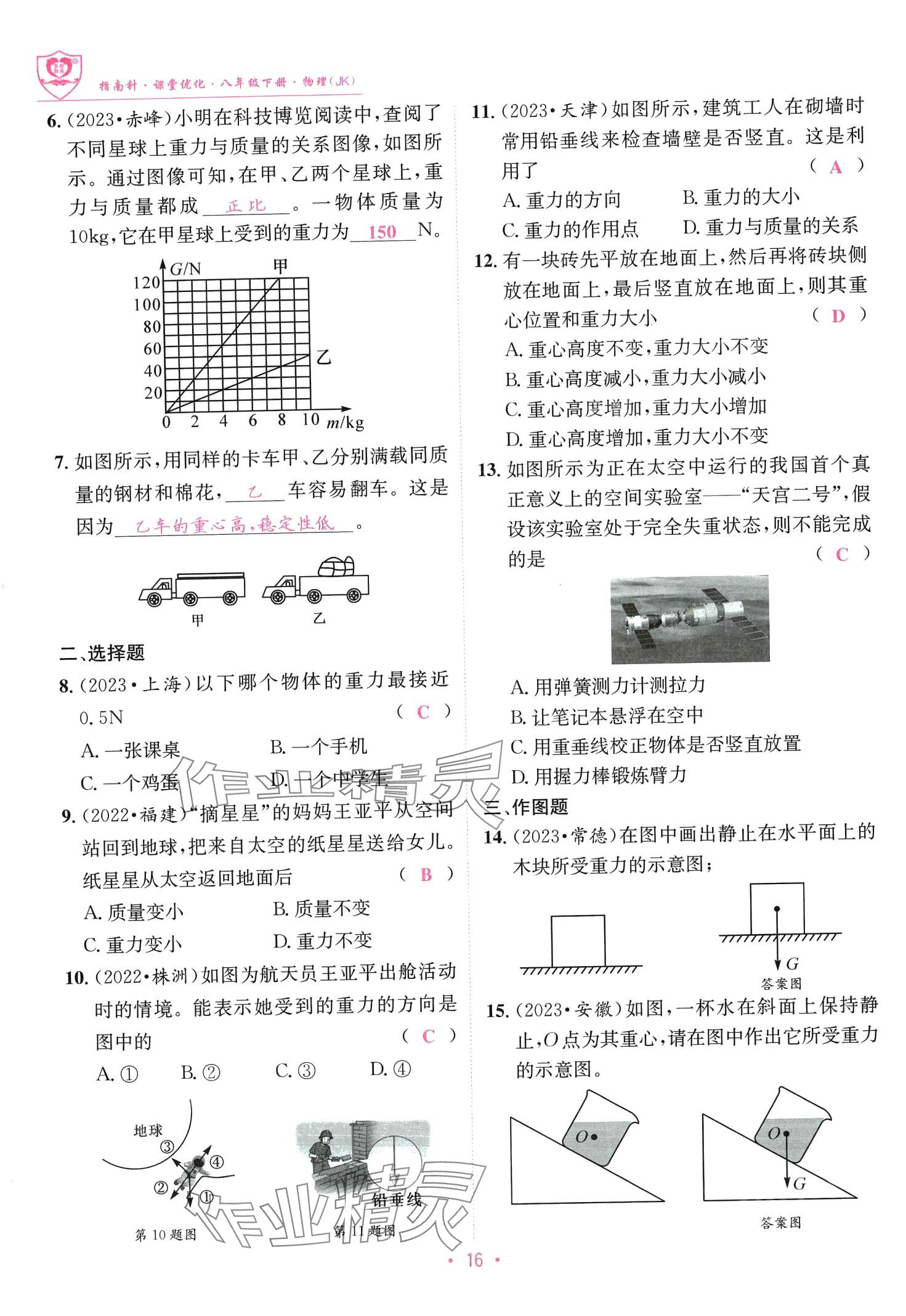 2024年指南针课堂优化八年级物理下册教科版 第16页