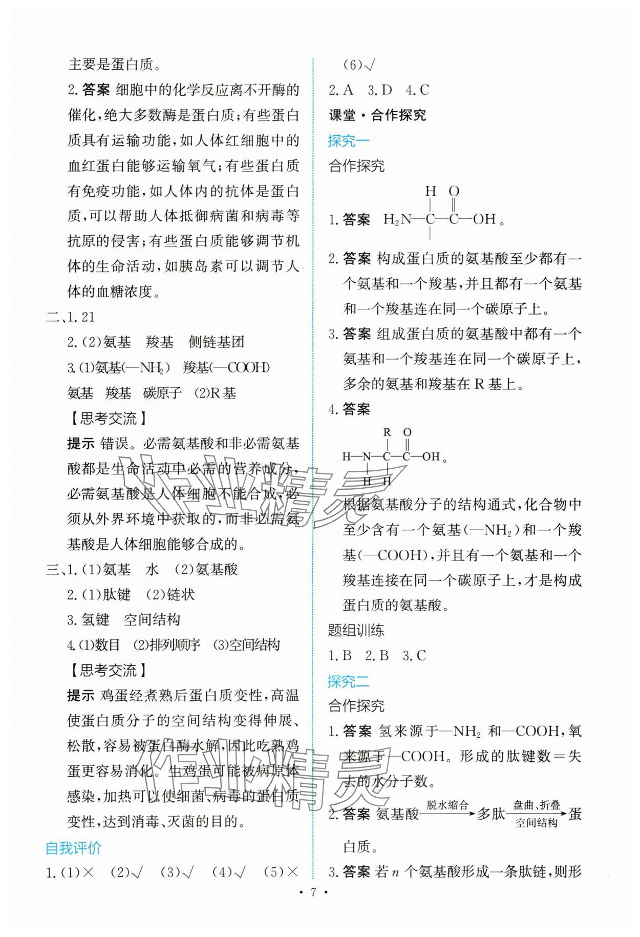 2024年能力培養(yǎng)與測(cè)試高中生物必修1人教版 參考答案第6頁(yè)