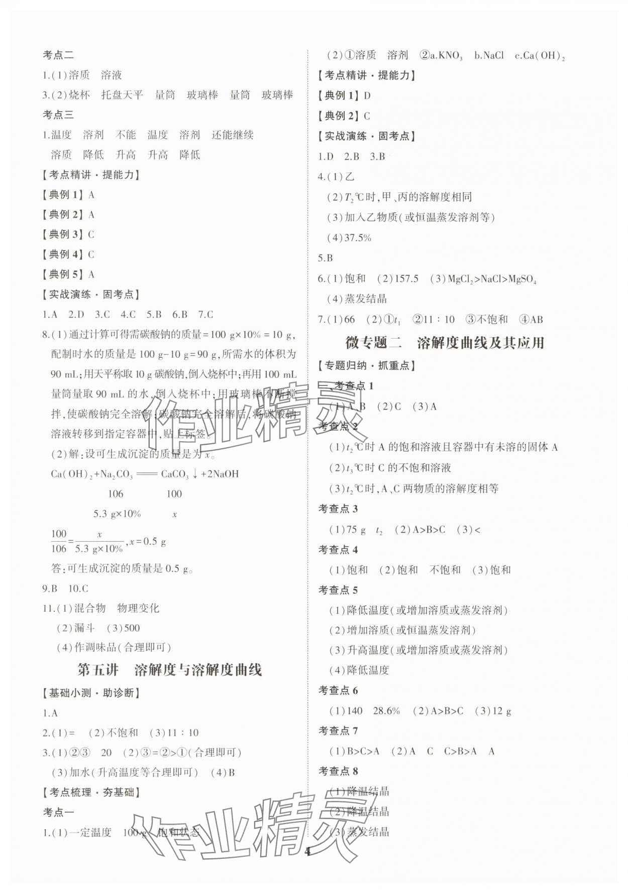 2025年初中總復習手冊山東科學技術出版社化學 第4頁