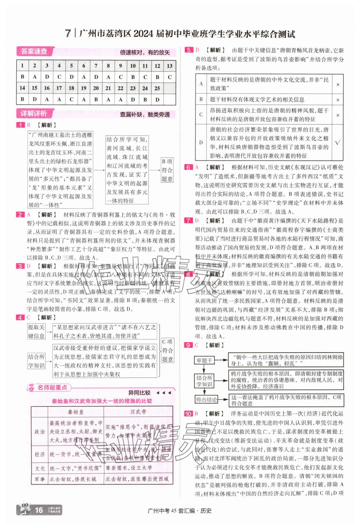 2025年金考卷中考45套匯編歷史廣州專版 第16頁(yè)