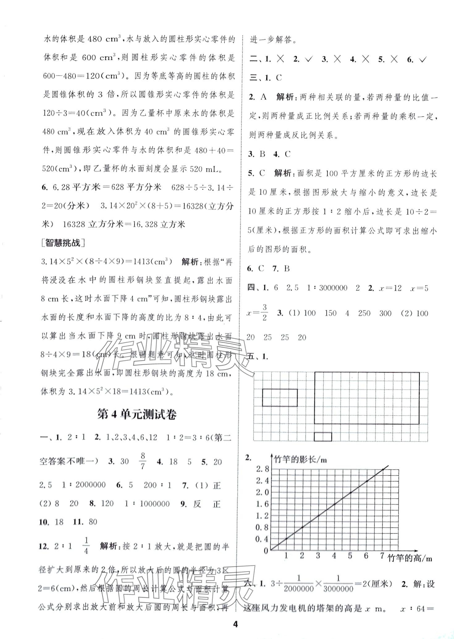 2024年通城學(xué)典卷典六年級(jí)數(shù)學(xué)下冊(cè)人教版 第4頁(yè)