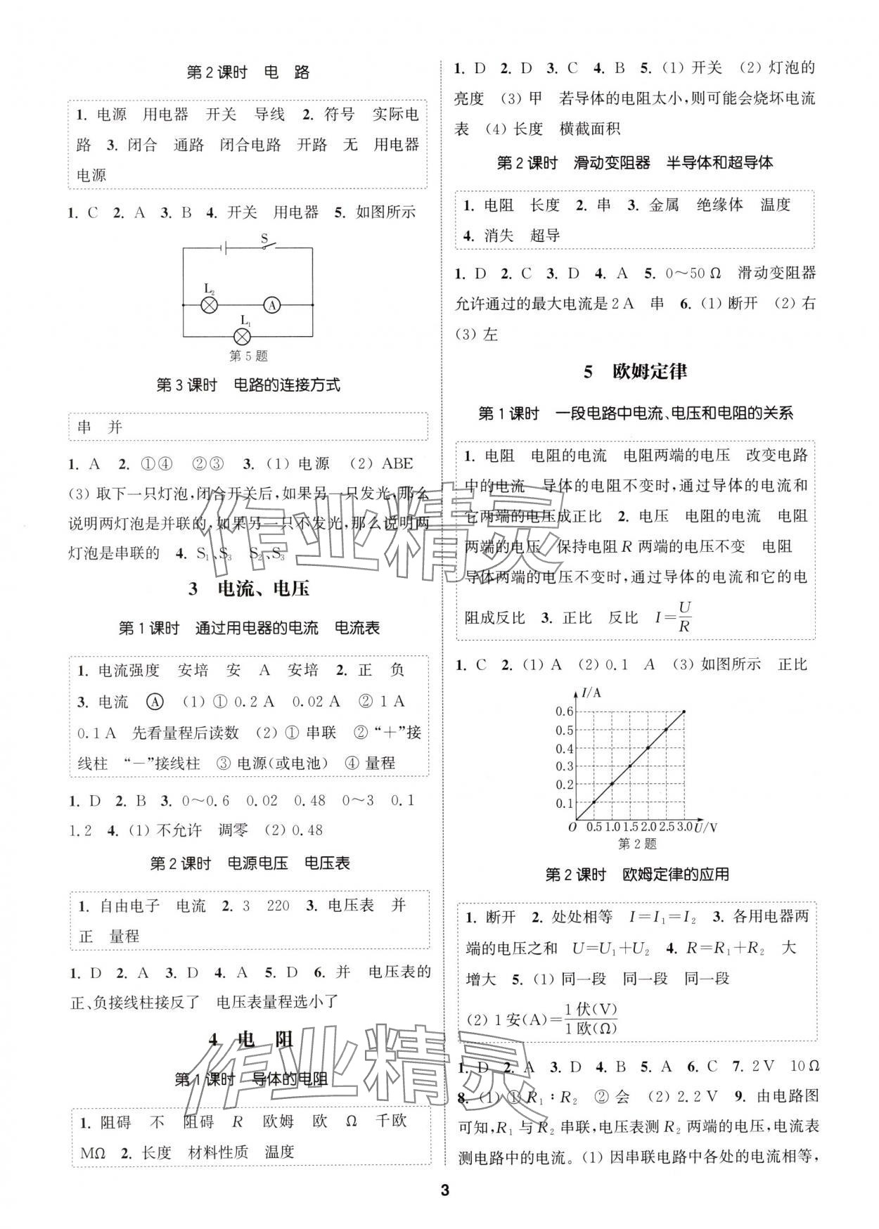 2025年通城學(xué)典課時(shí)作業(yè)本八年級(jí)科學(xué)下冊(cè)華師大版 第3頁(yè)