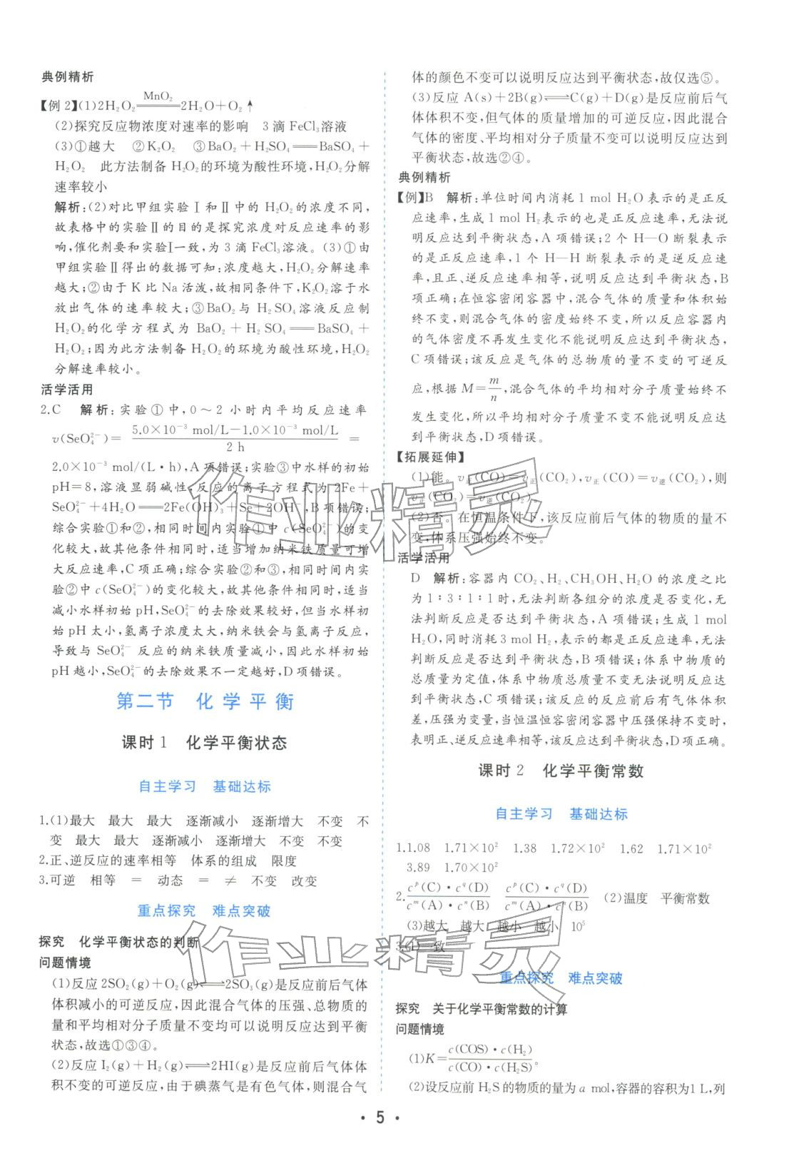 2025年金版学案高中同步辅导与检测高中化学选择性必修第一册人教版&nbsp;第5页