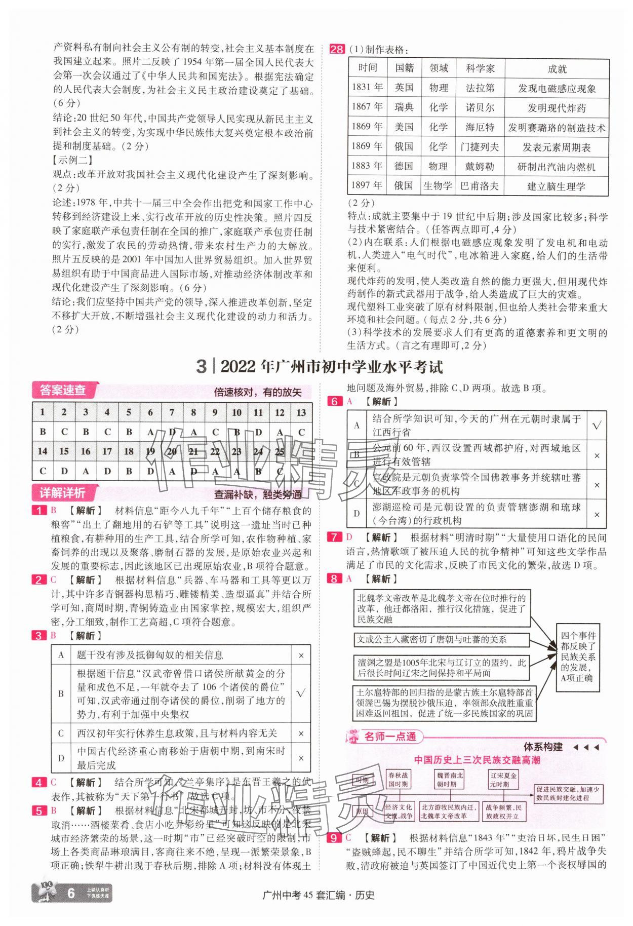 2025年金考卷中考45套匯編歷史廣州專(zhuān)版 第6頁(yè)