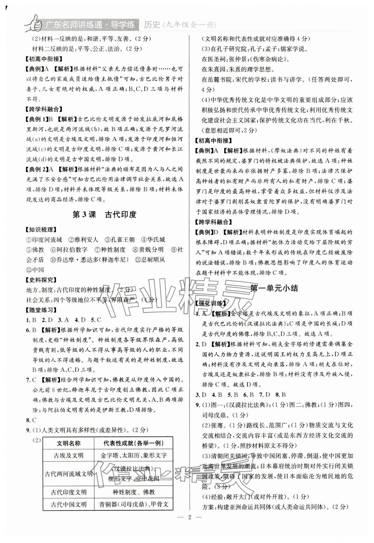 2023年廣東名師講練通九年級歷史全一冊人教版深圳專版 第2頁