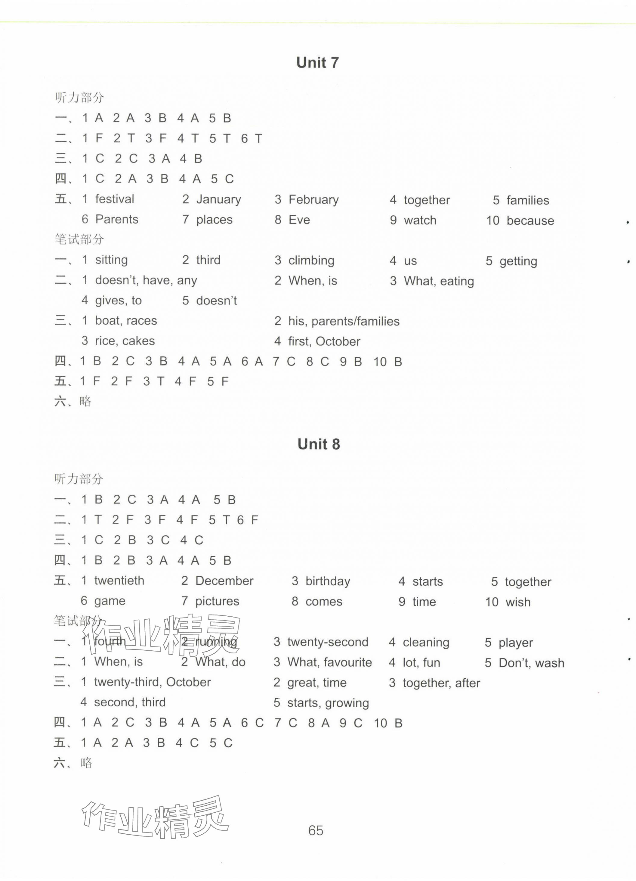 2025年課課練活頁(yè)卷五年級(jí)英語(yǔ)下冊(cè)譯林版 第5頁(yè)