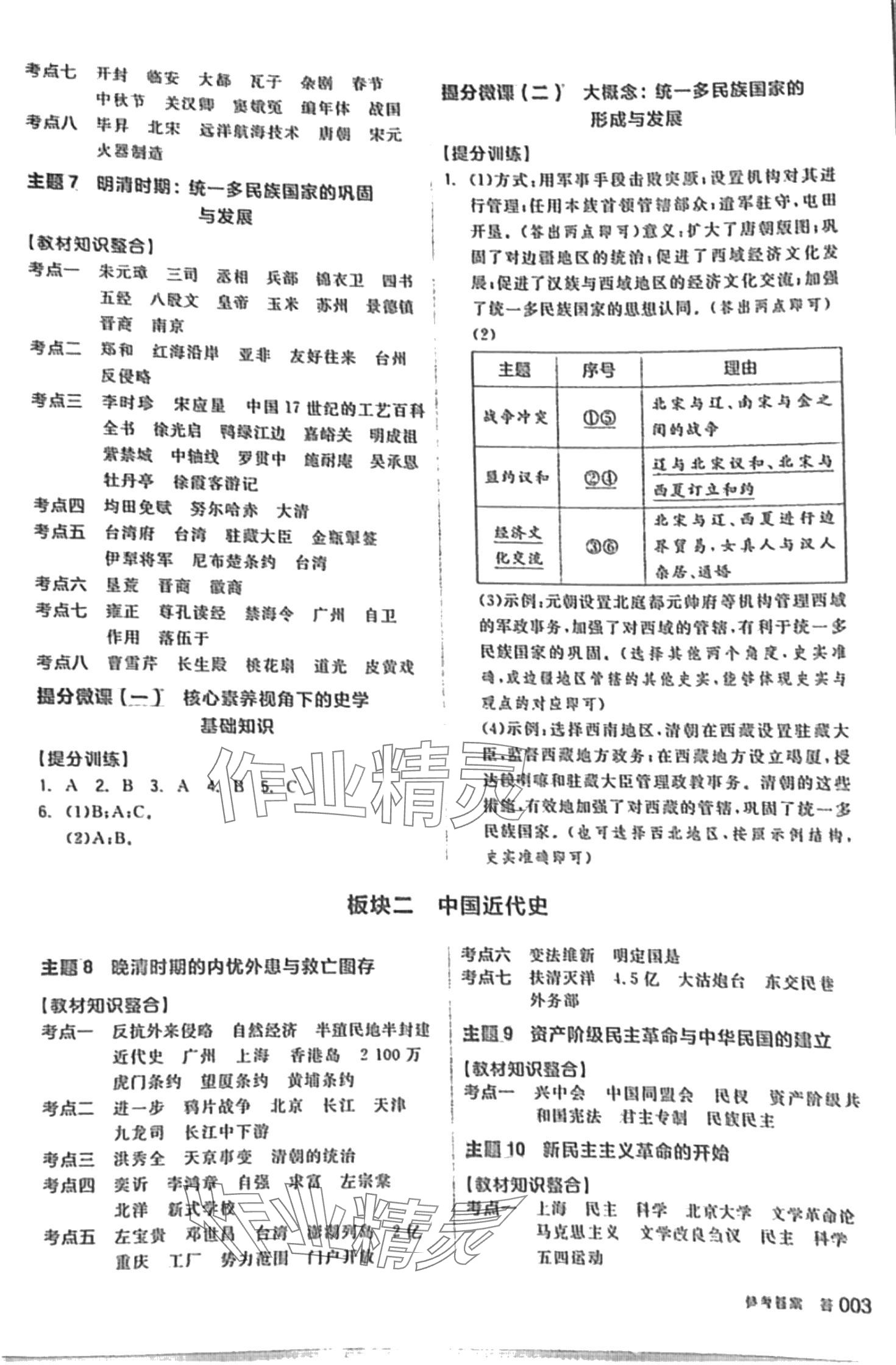 2024年全品中考复习方案历史 第2页