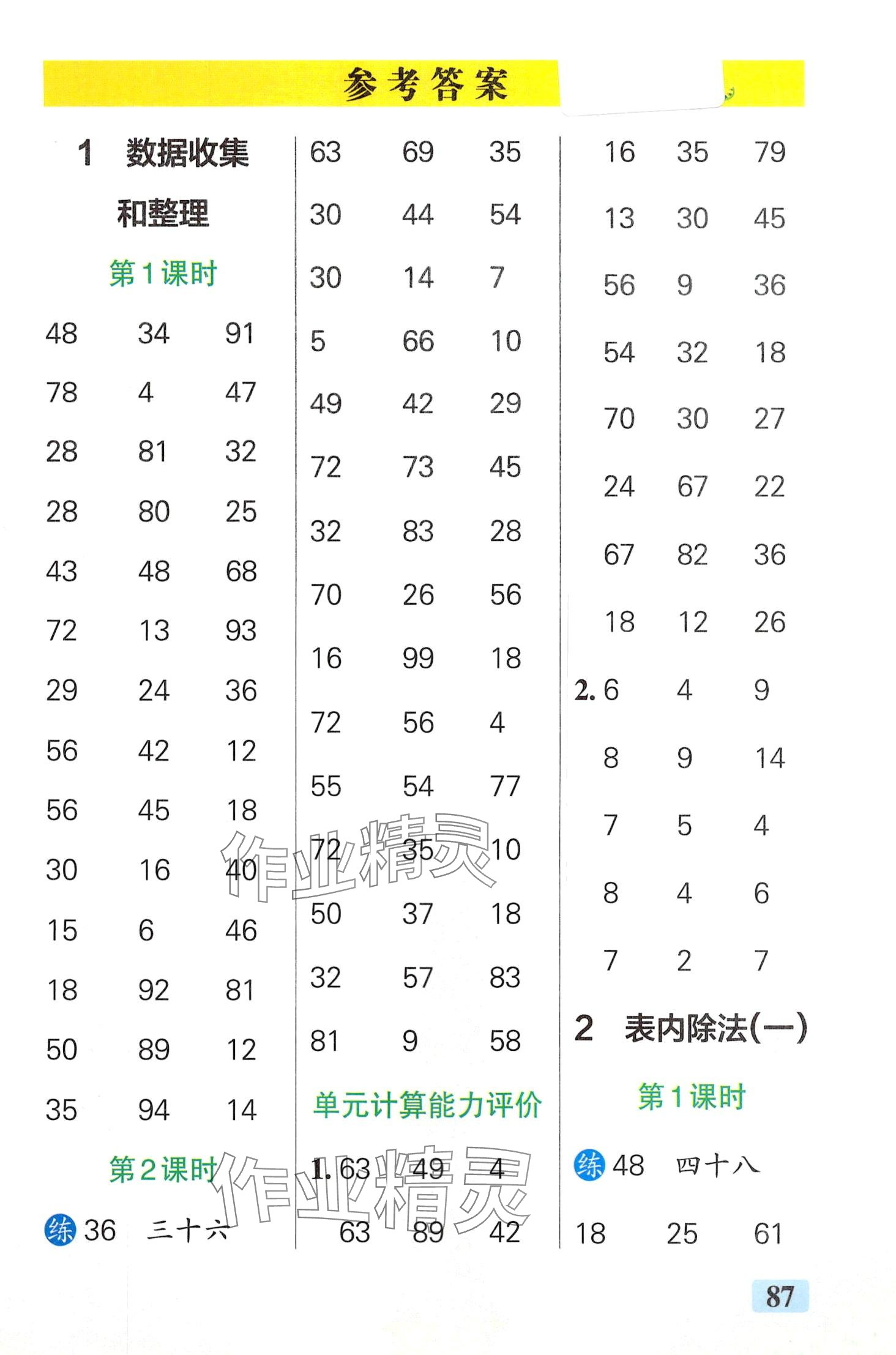 2024年小學學霸口算二年級數學下冊人教版 第1頁