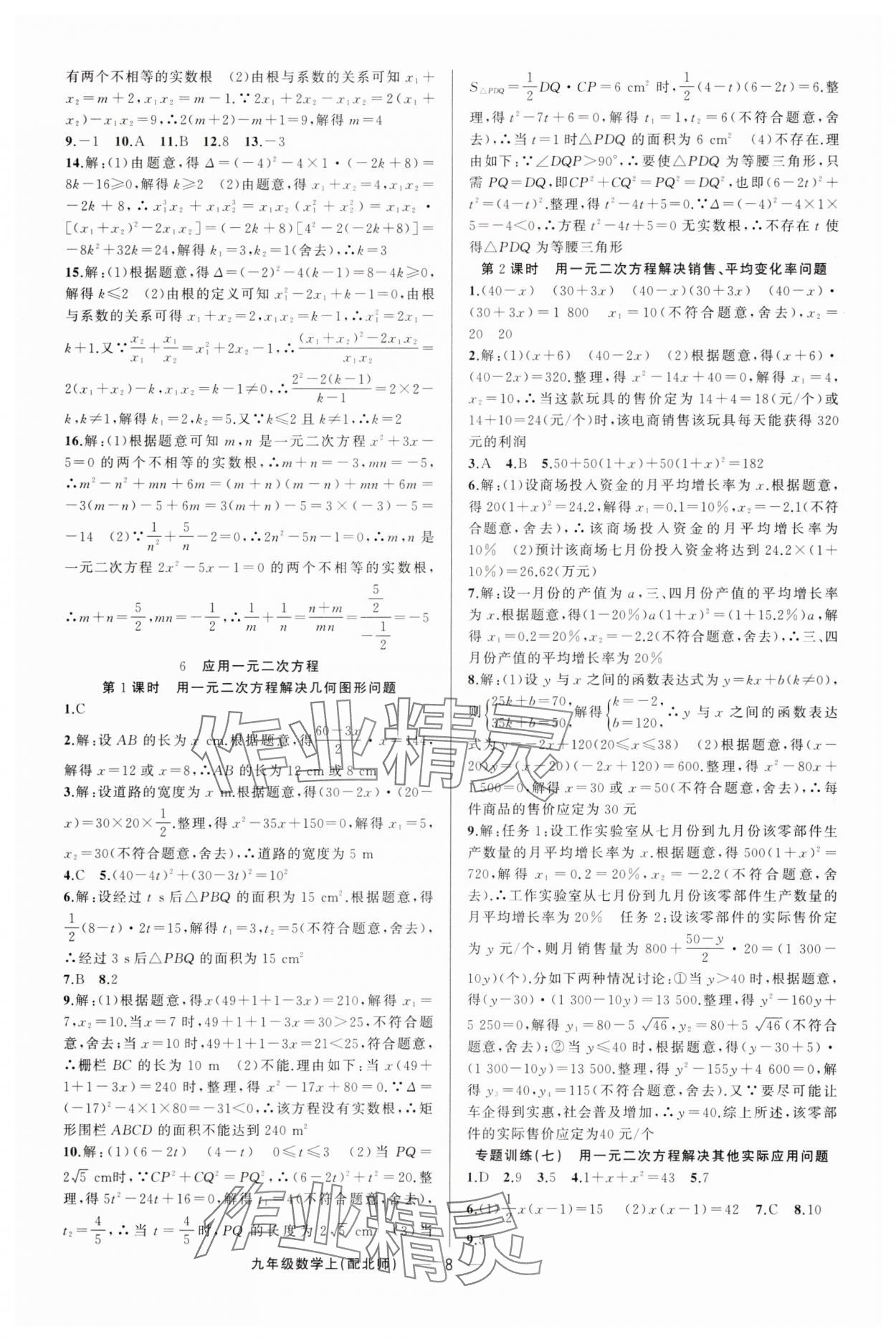 2025年四清導(dǎo)航九年級數(shù)學(xué)上冊北師大版 第8頁