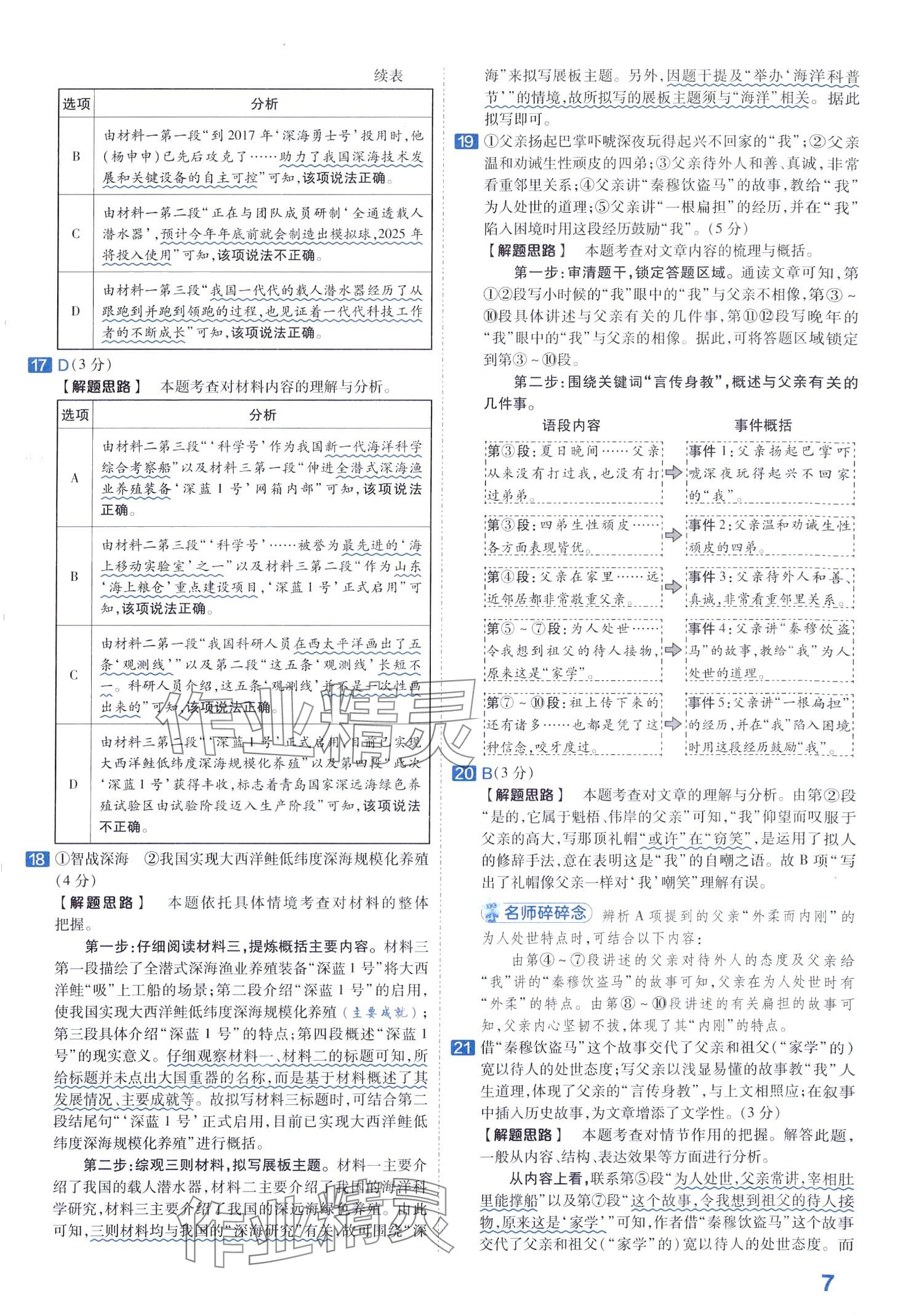 2024年金考卷中考45套匯編語文山東專版 第7頁