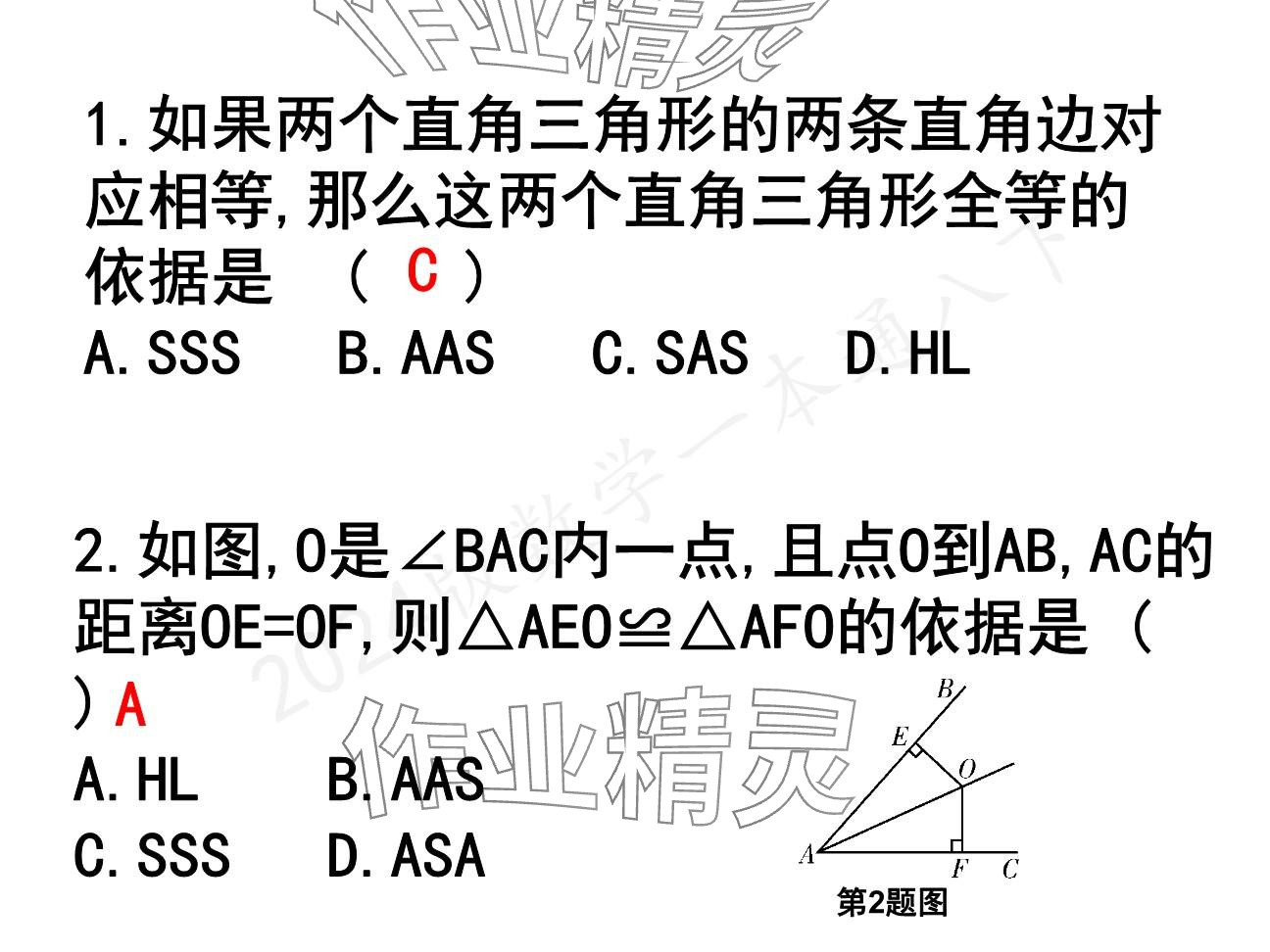 2025年一本通武漢出版社八年級(jí)數(shù)學(xué)下冊(cè)北師大版精簡(jiǎn)版 參考答案第41頁