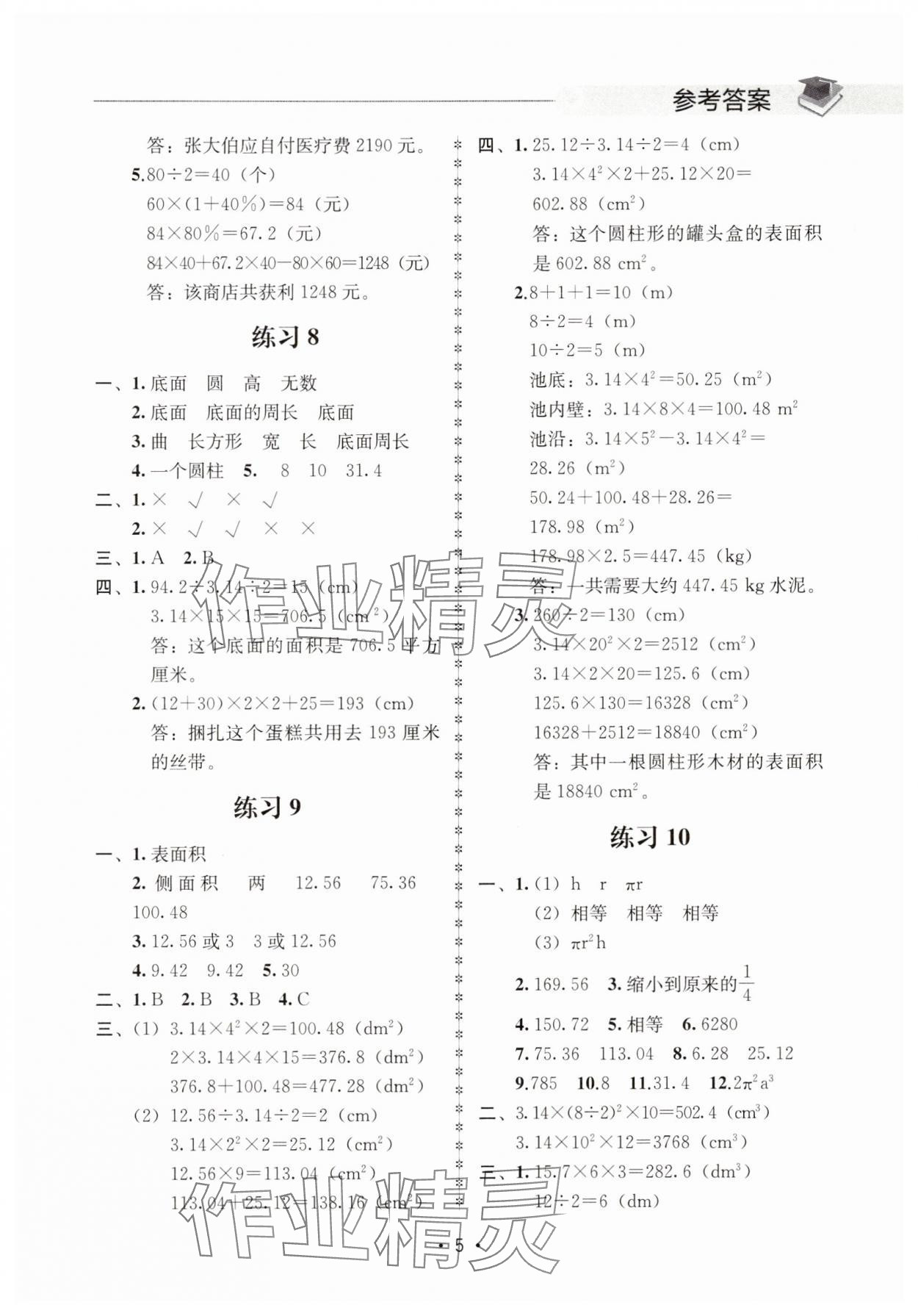 2025年金典創優作業六年級數學下冊人教版 第5頁
