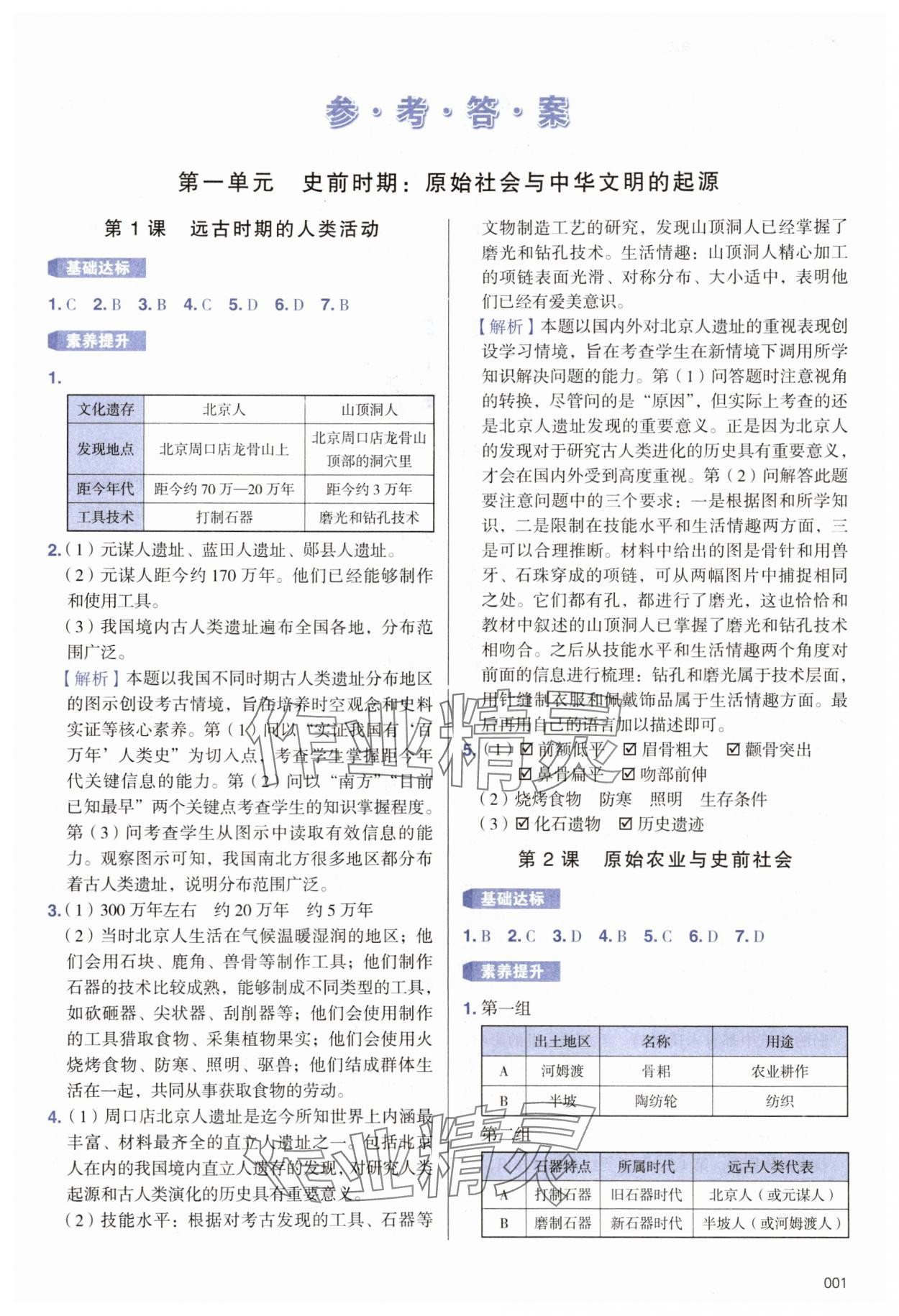 2025年学习质量监测七年级历史上册人教版 第1页