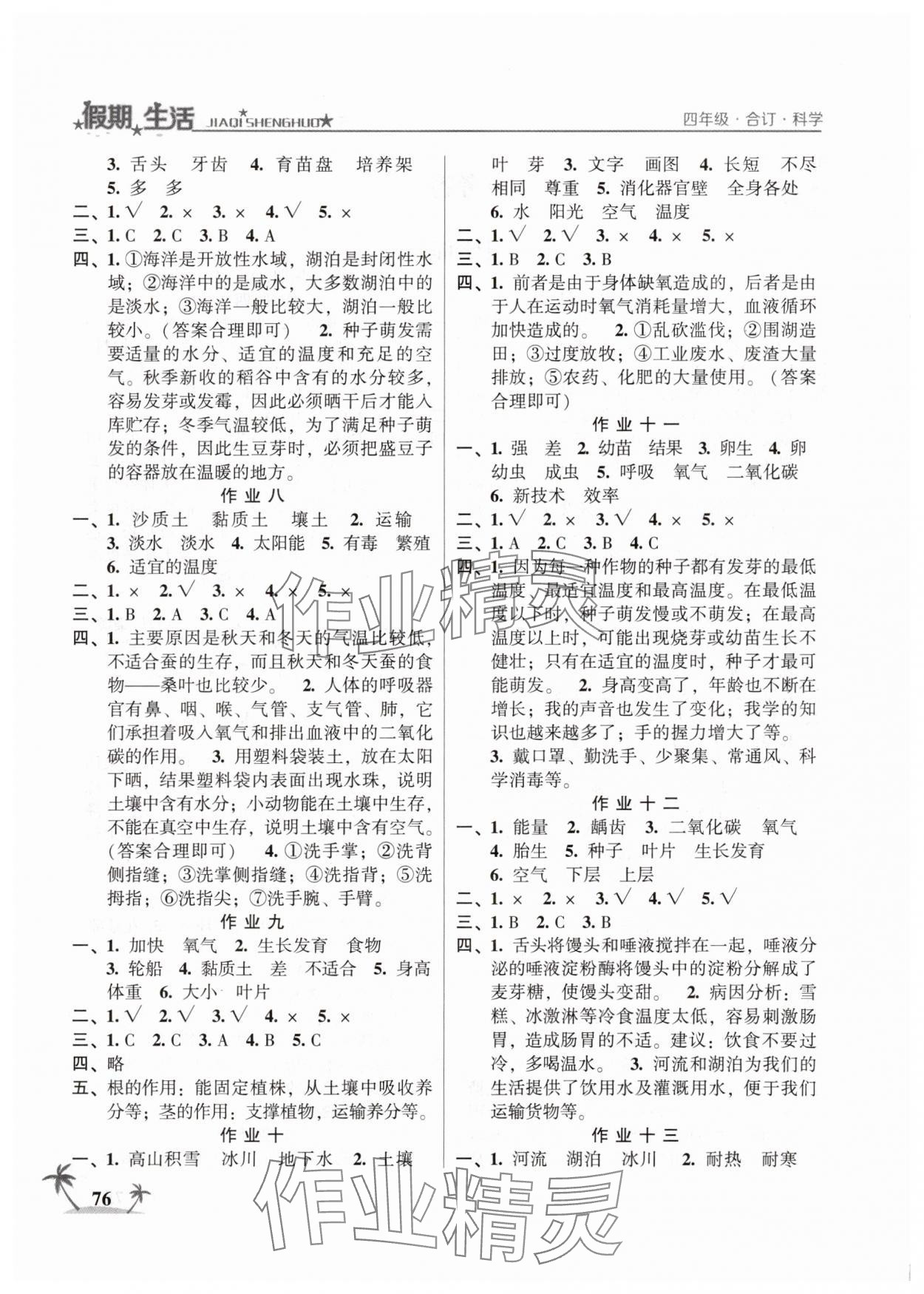 2025年假期生活方圆电子音像出版社四年级综合 第2页
