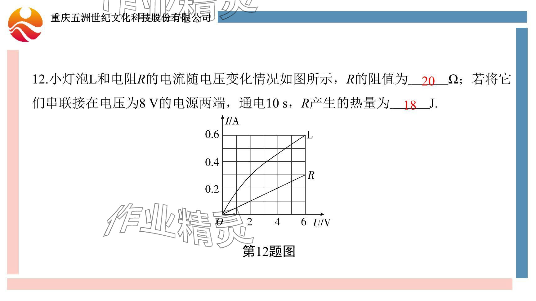 2024年重庆市中考试题分析与复习指导物理 参考答案第41页