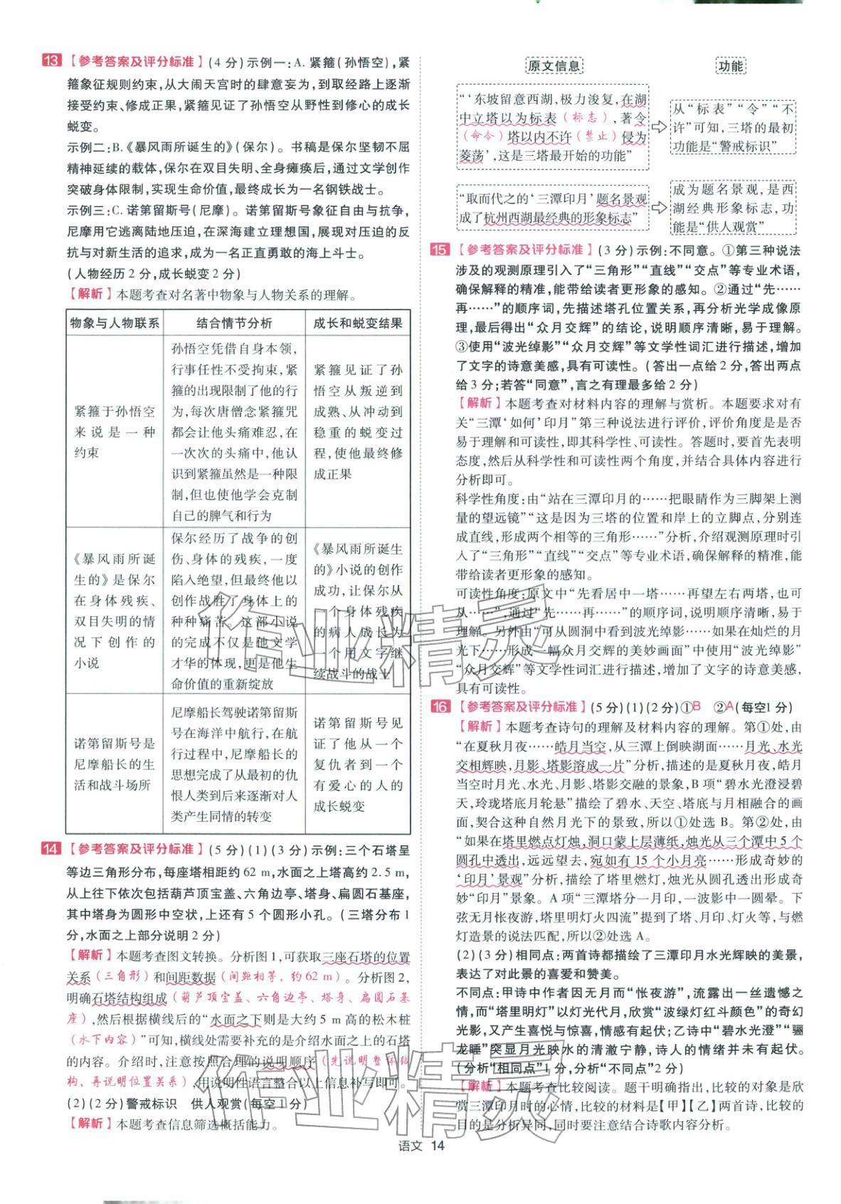 2026年金考卷浙江中考45套汇编语文浙江专版 第14页