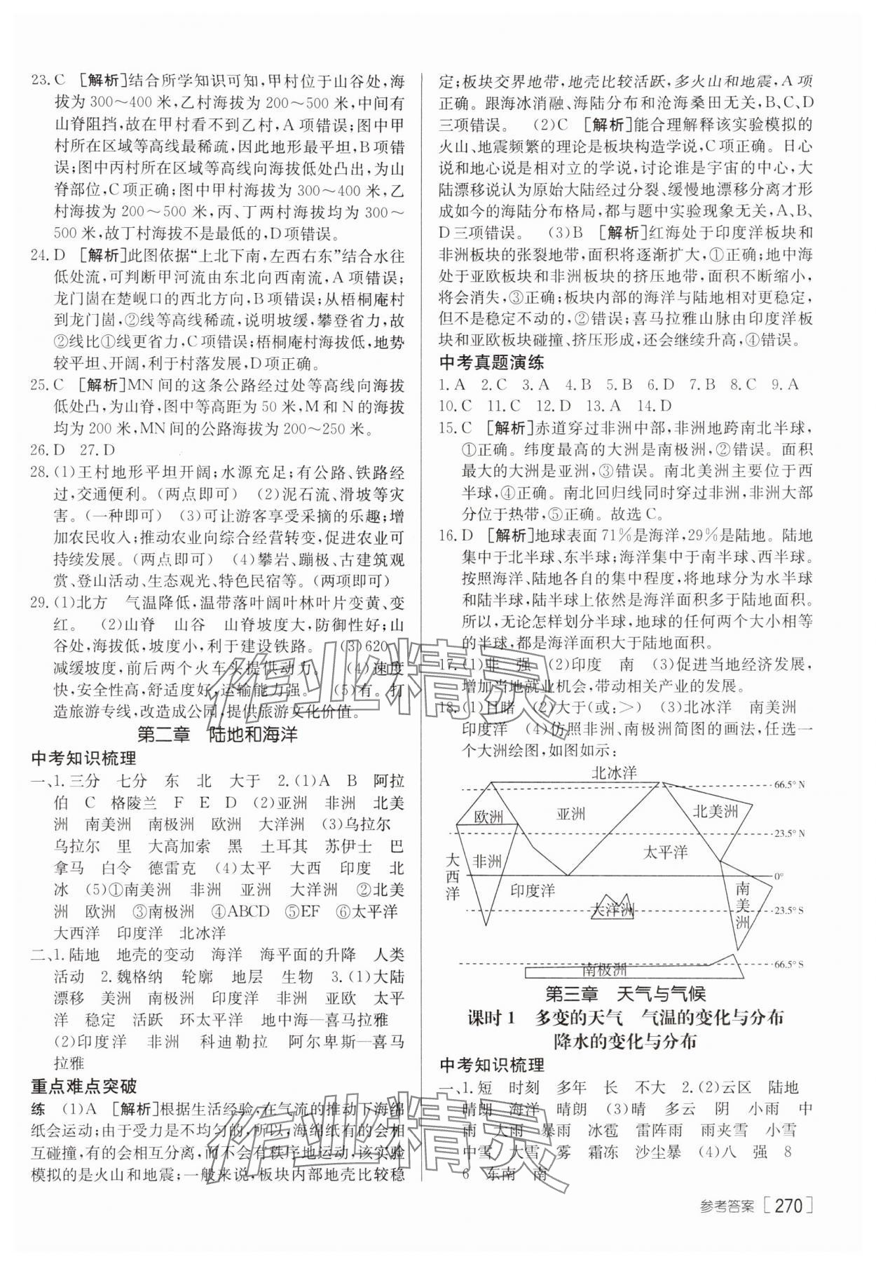 2025年升學(xué)錦囊地理山東專版 參考答案第4頁