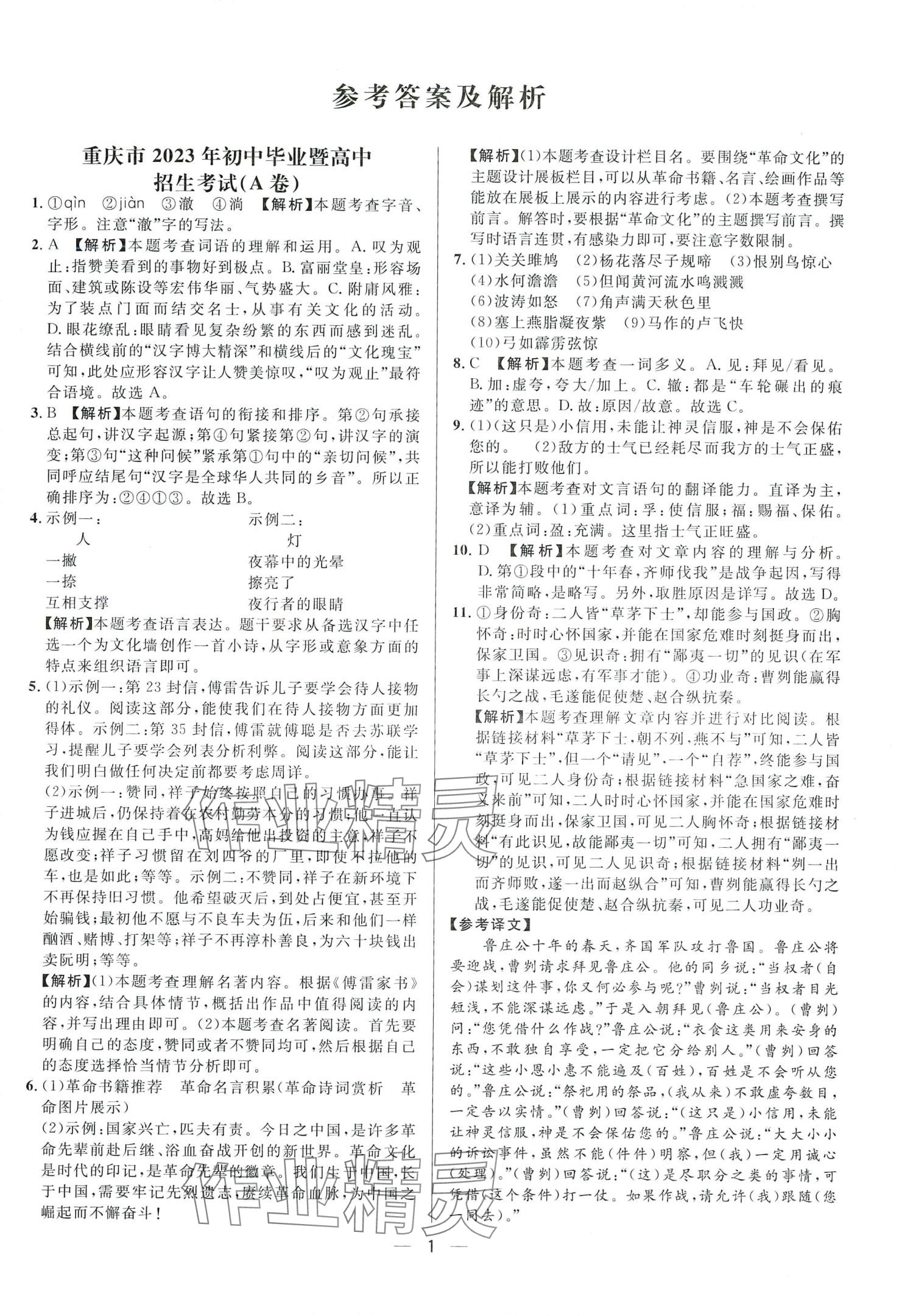 2024年中考必備南海出版公司語(yǔ)文重慶專版 第3頁(yè)