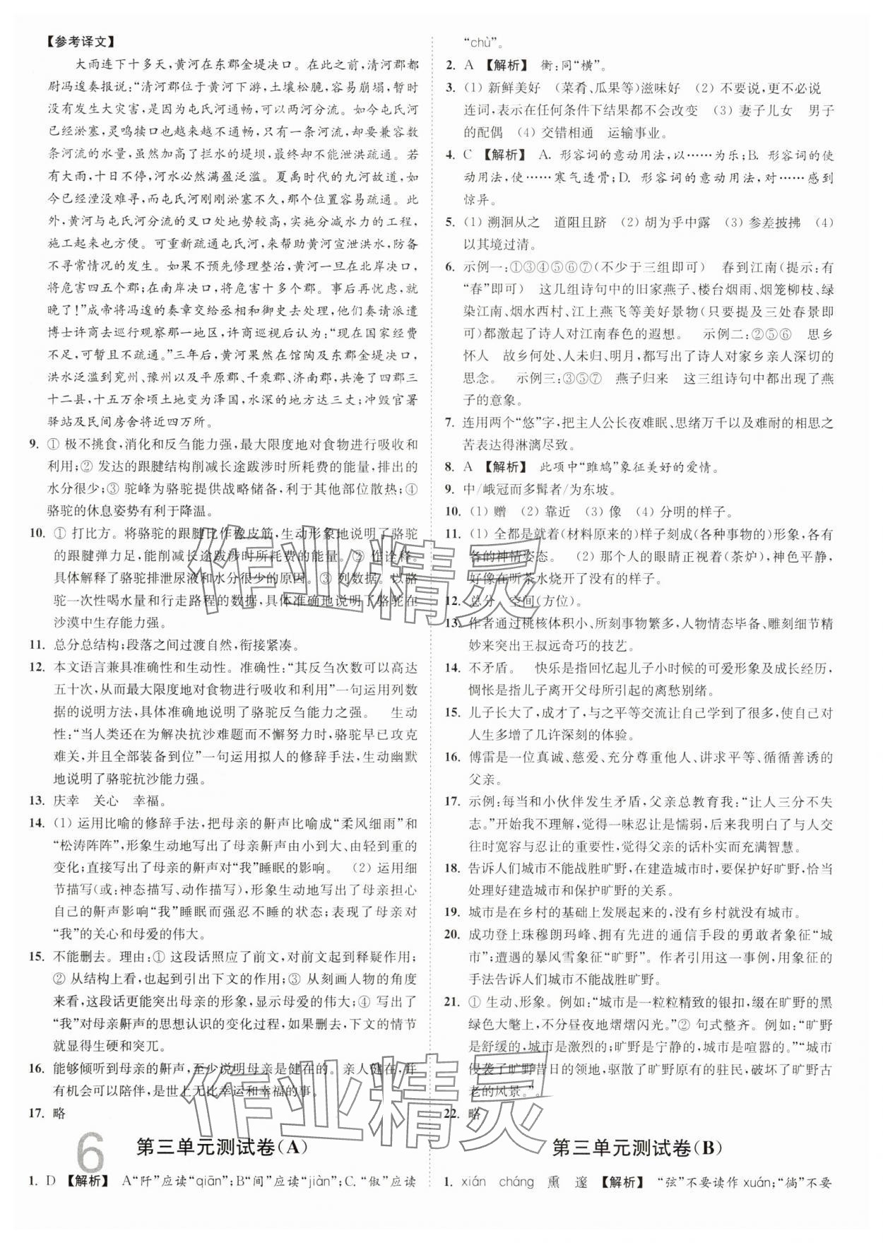 2025年江蘇密卷八年級語文下冊人教版 第6頁