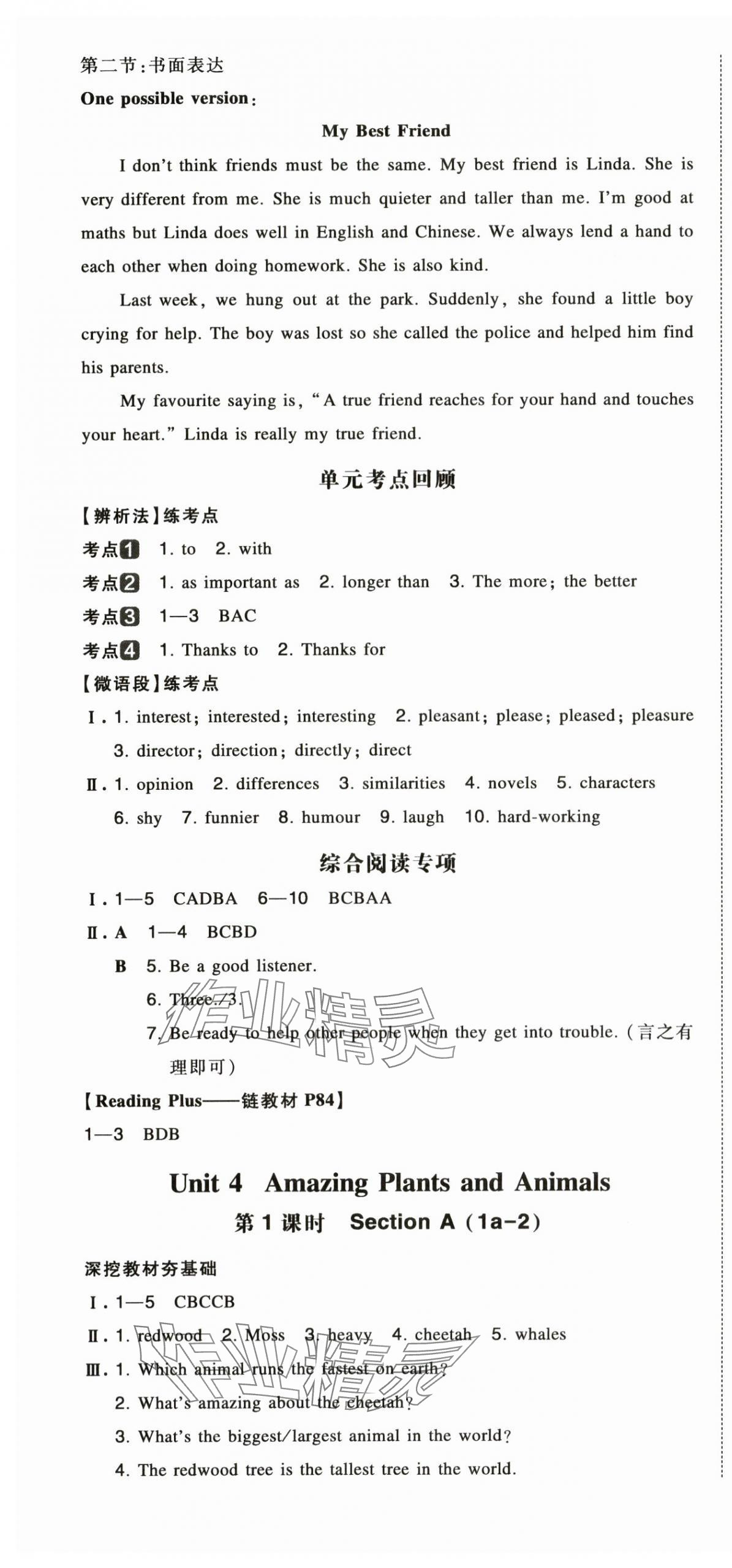 2025年一本八年级英语上册人教版安徽专版 第7页