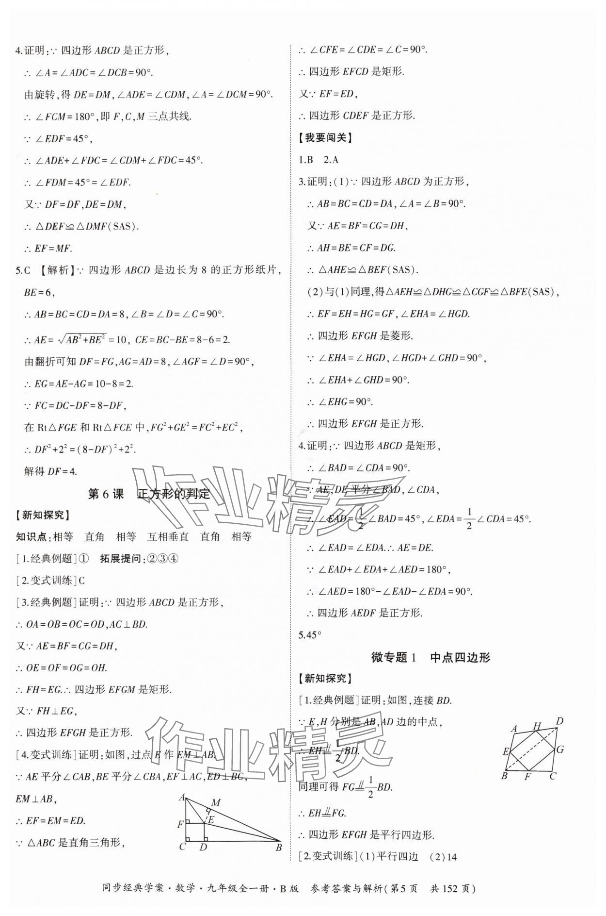 2024年同步經(jīng)典學案九年級數(shù)學全一冊北師大版 第5頁