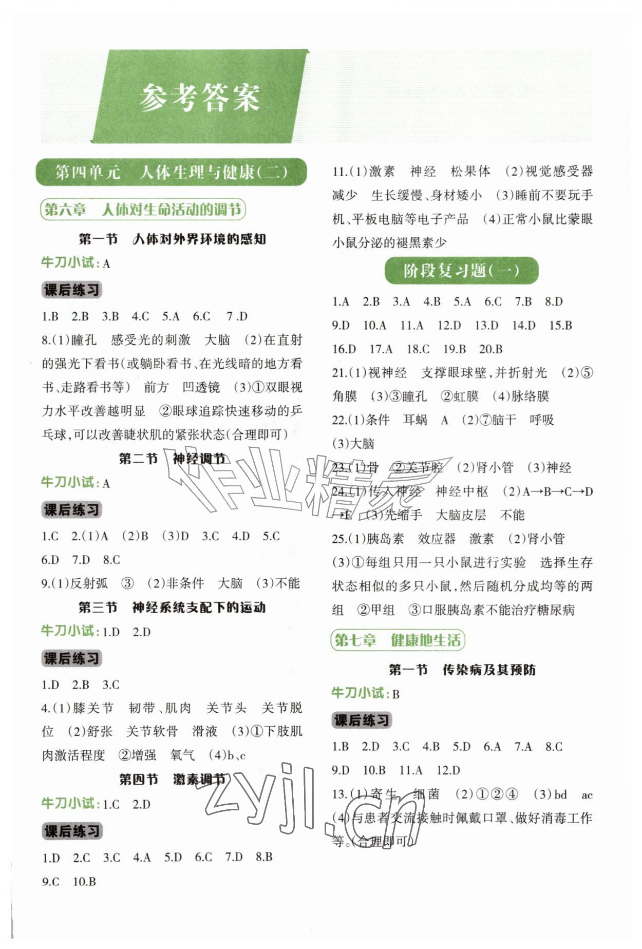2026年学习指要八年级生物上册人教版&nbsp;第1页
