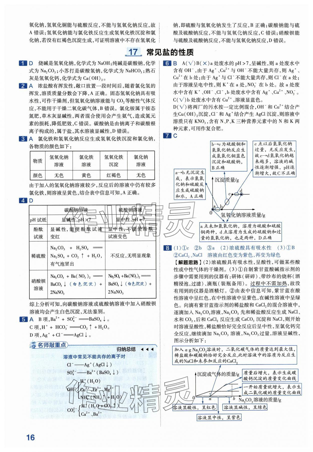 2024年金考卷中考45套匯編化學(xué)河南專版紫色封面 參考答案第16頁