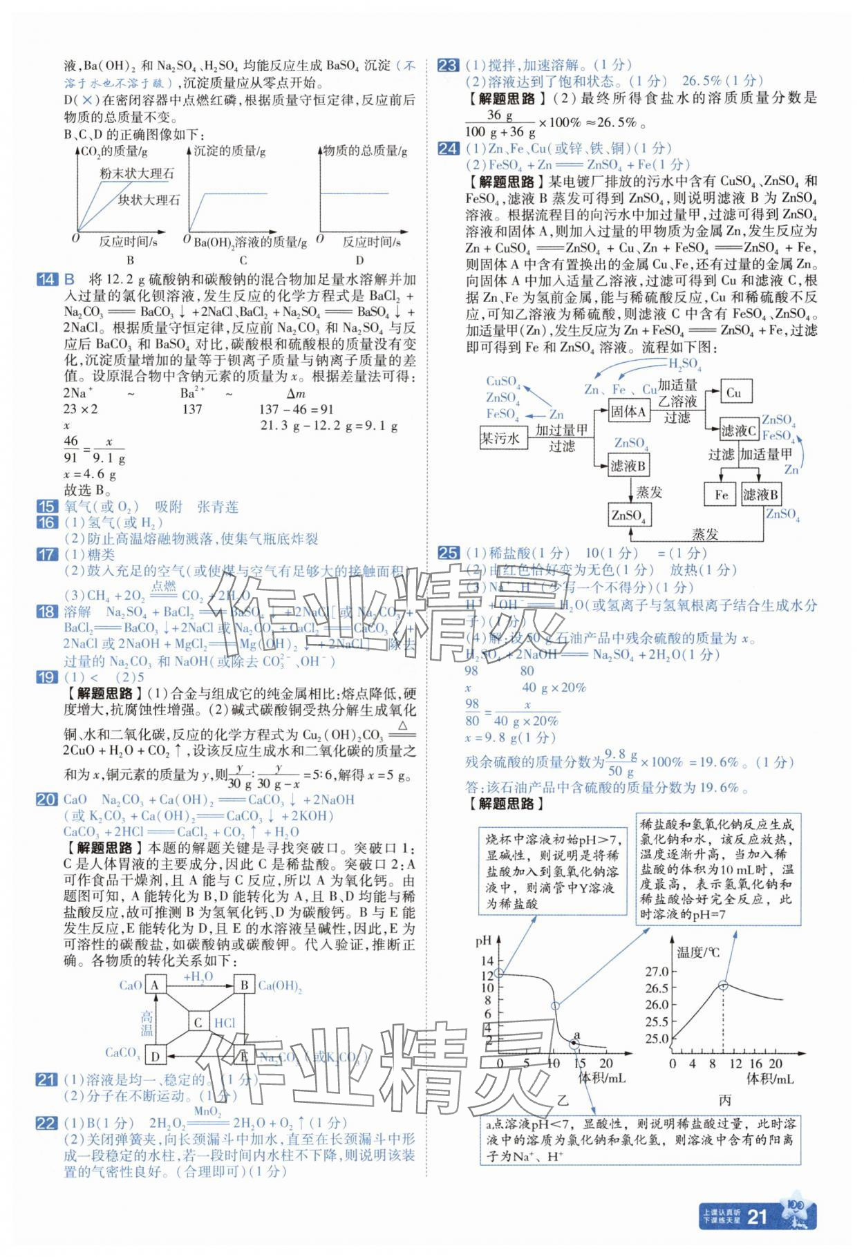 2025年金考卷中考45套匯編化學(xué)河南專版紫色封面 參考答案第20頁(yè)